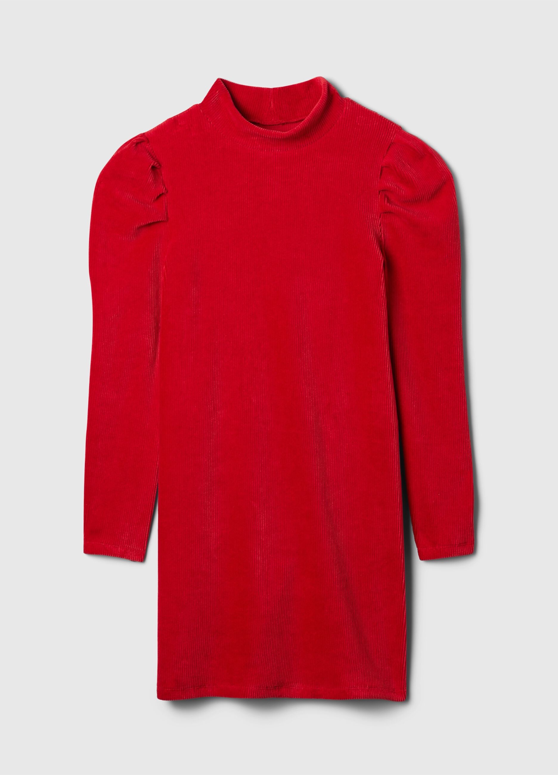 Vestito in corduroy con maniche a palloncino_2