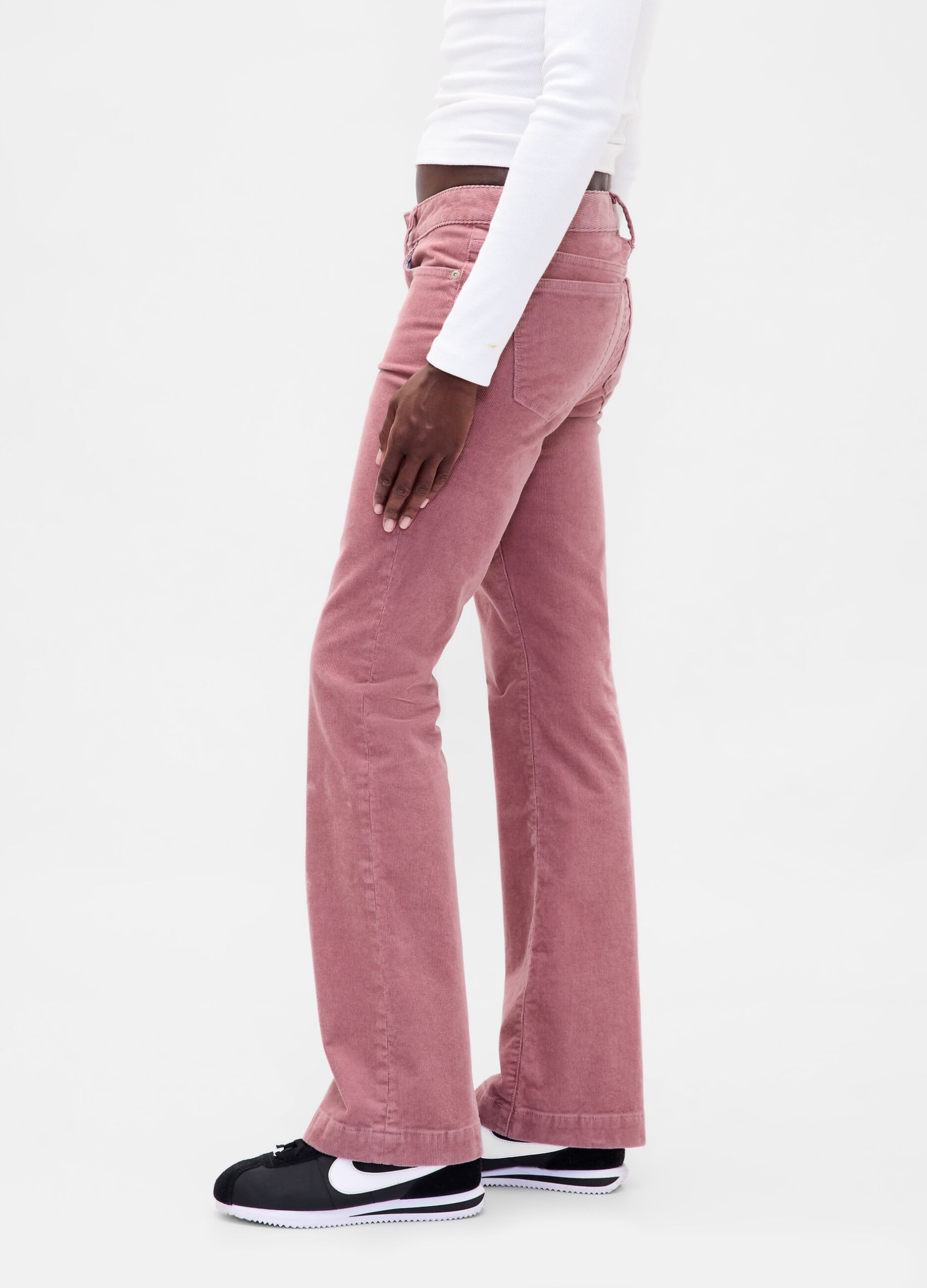 Pantaloni rosa elasticizzati regular
