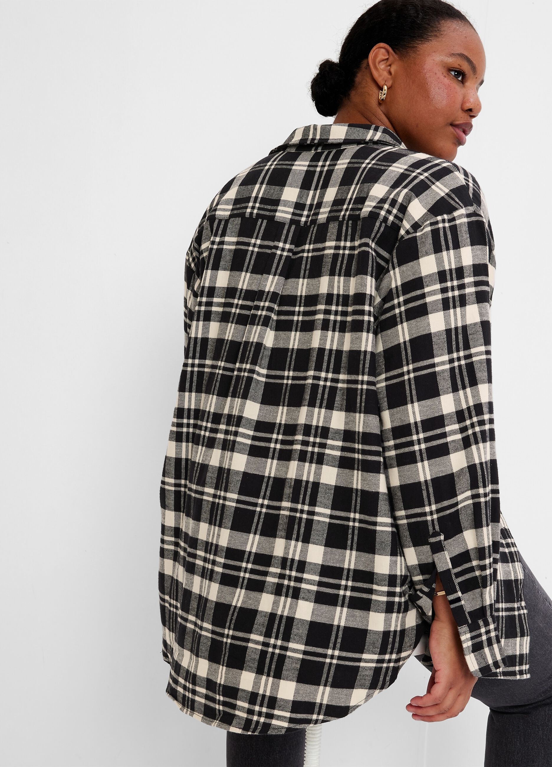 Oversize shirt in check flannel_3