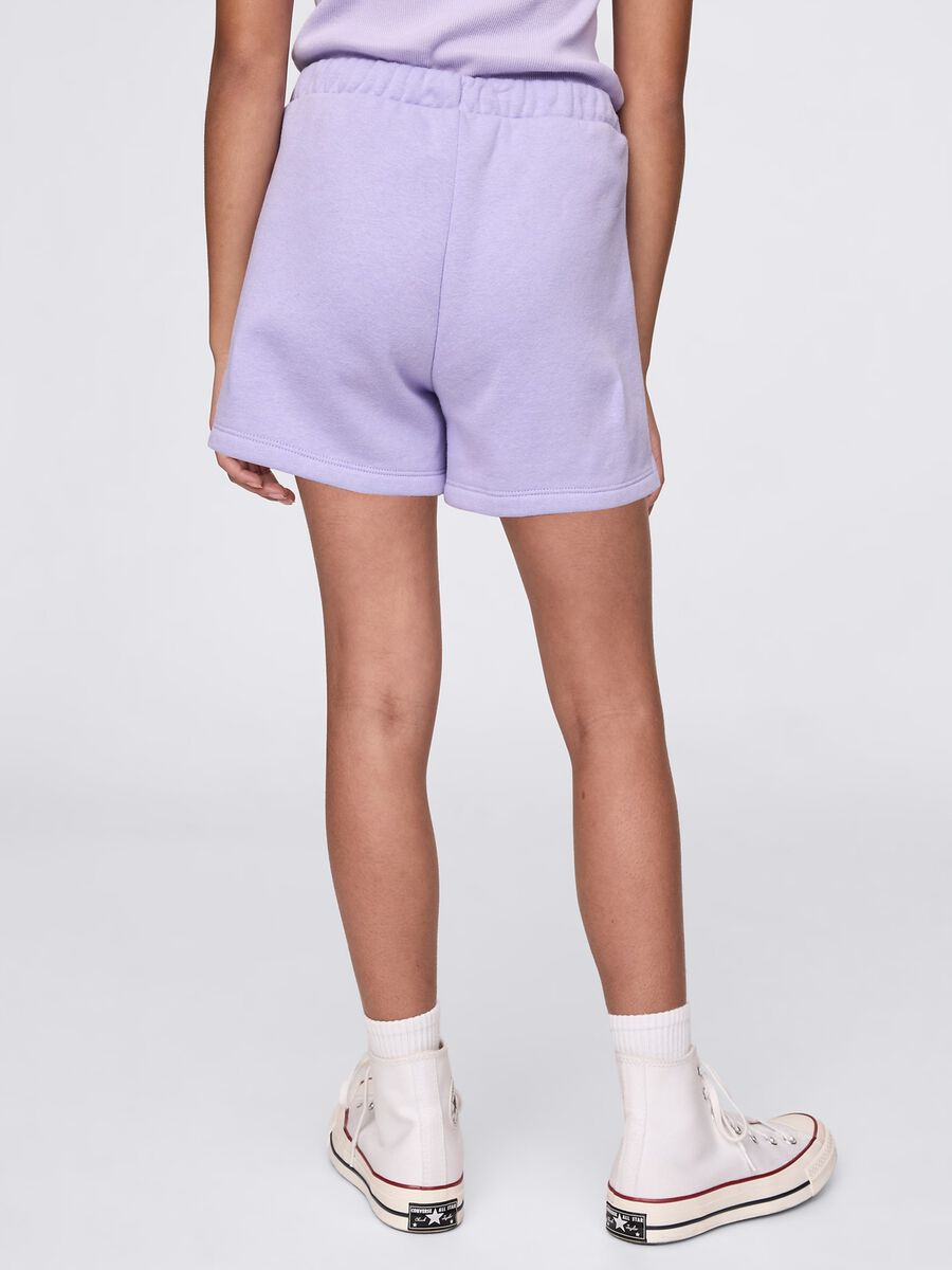 Shorts viola in misto cotone Bambina_2