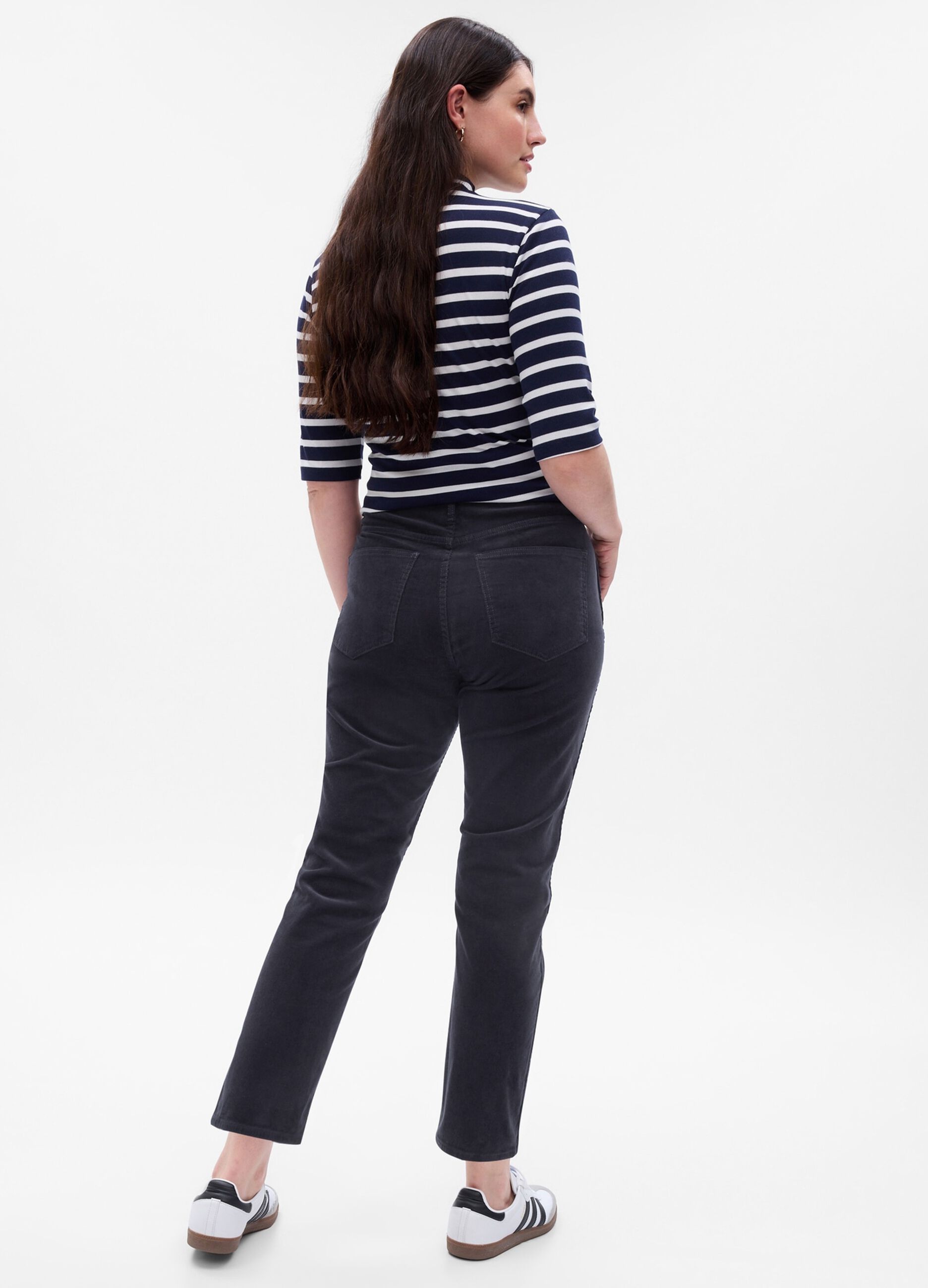 Slim-fit high-rise trousers in corduroy_4