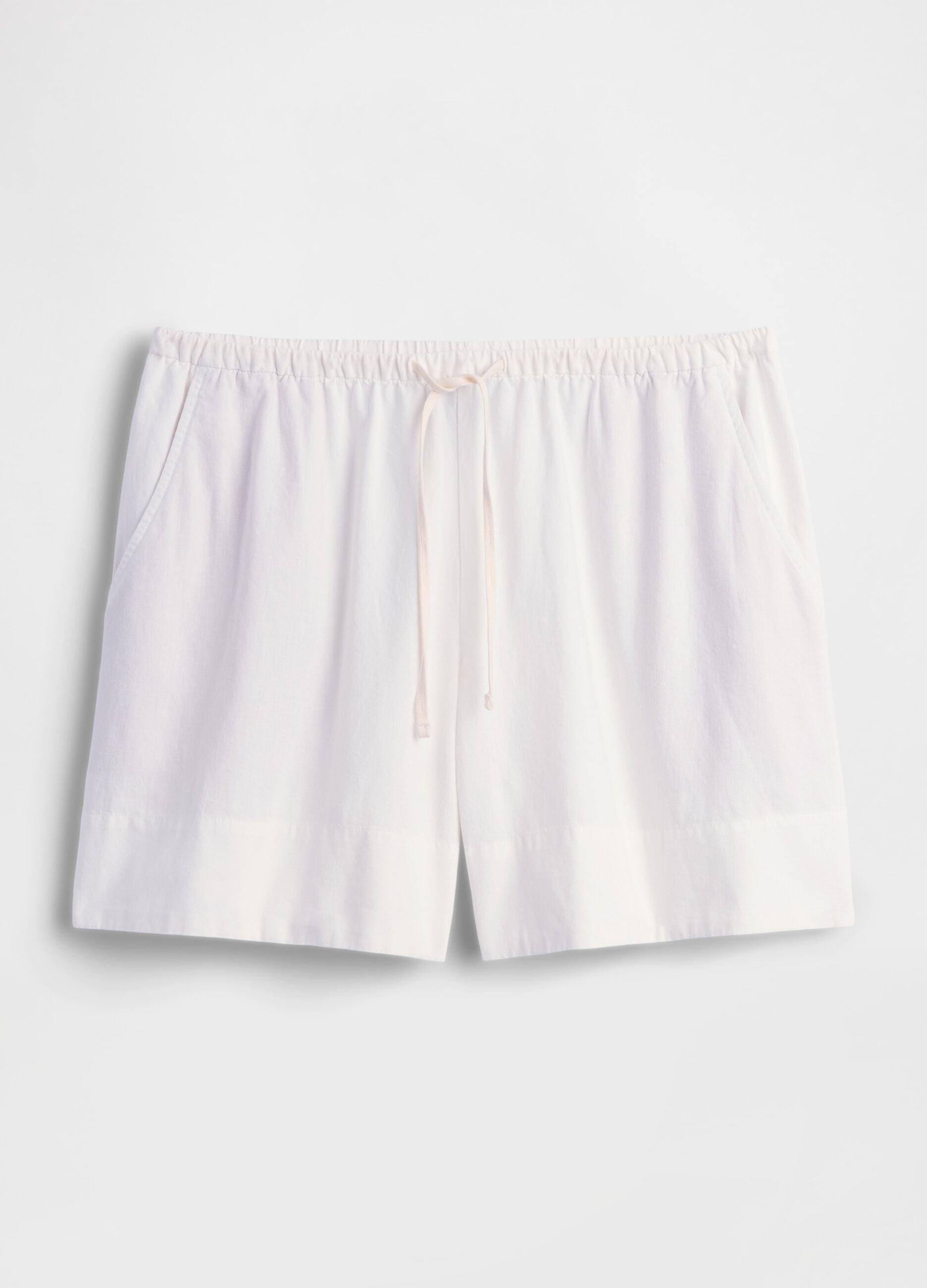 Shorts in misto lino e viscosa