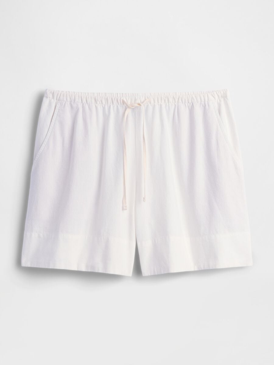 Shorts in misto lino e viscosa Donna_5