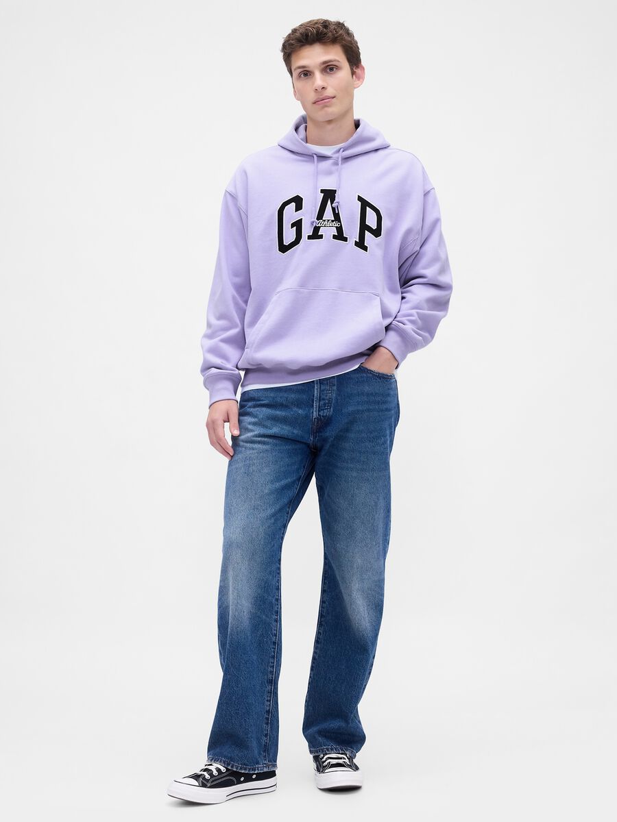 Purple Hooded Sweatshirt GAP Man_1