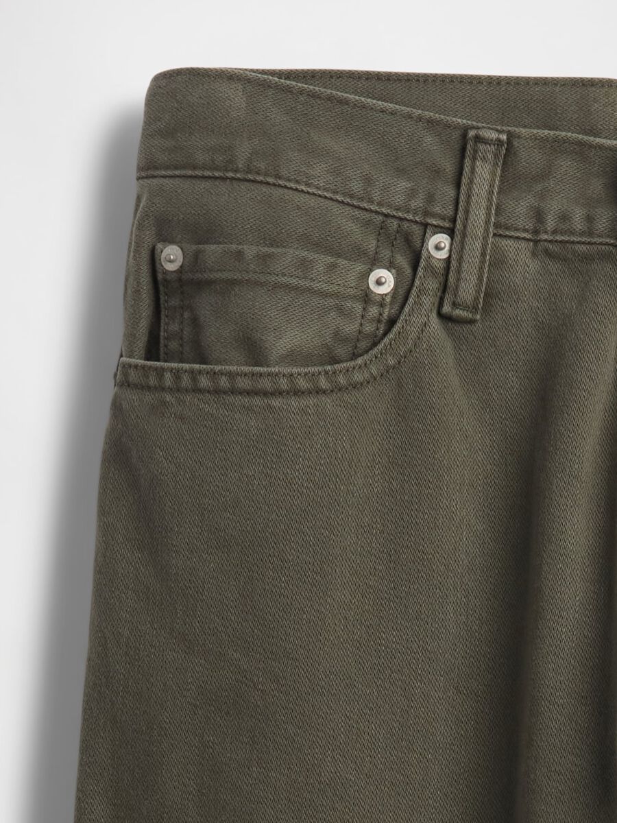 Pantaloni verde in cotone Uomo_5