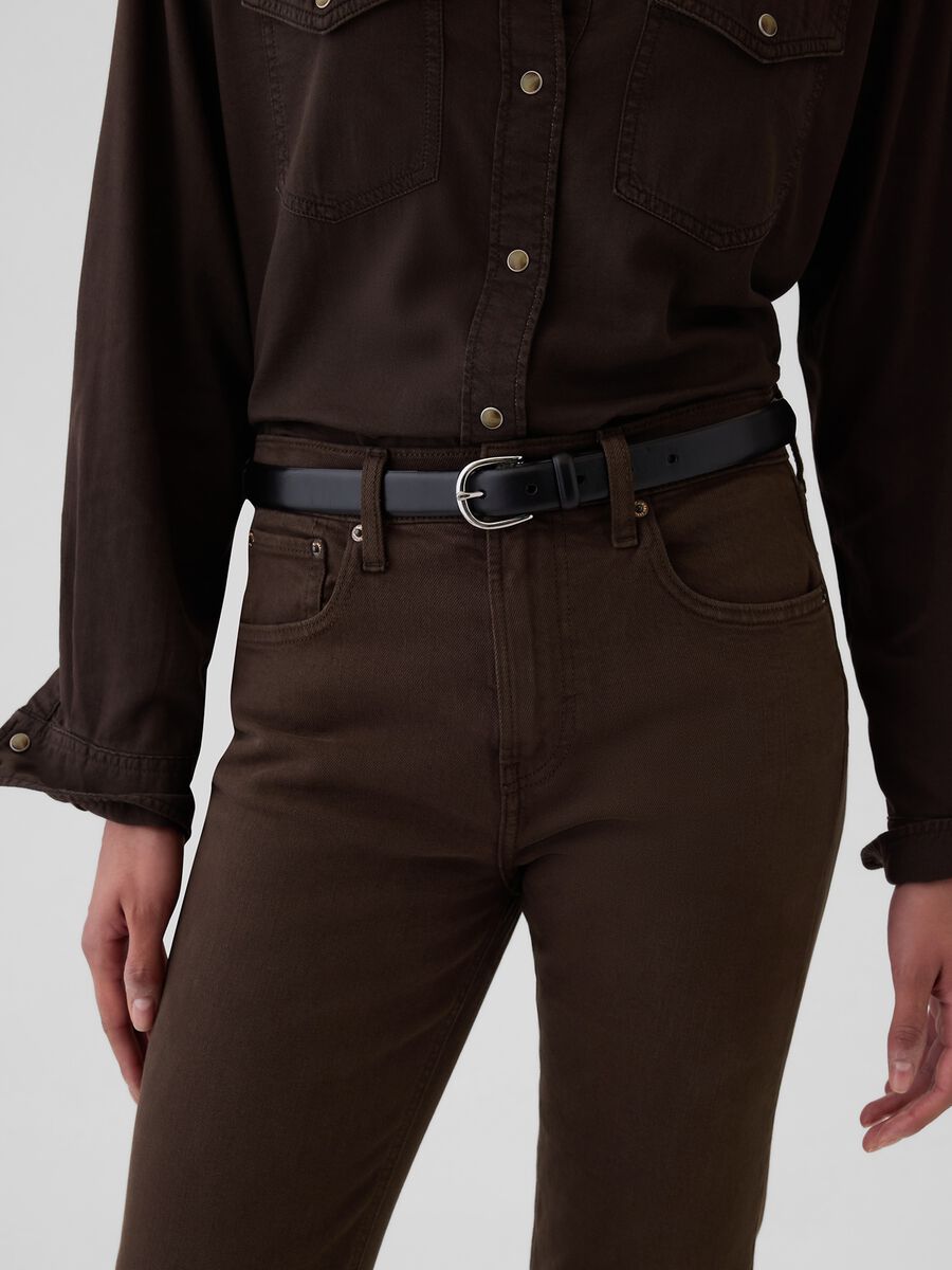 Pantalone straight fit in cotone stretch Donna_4