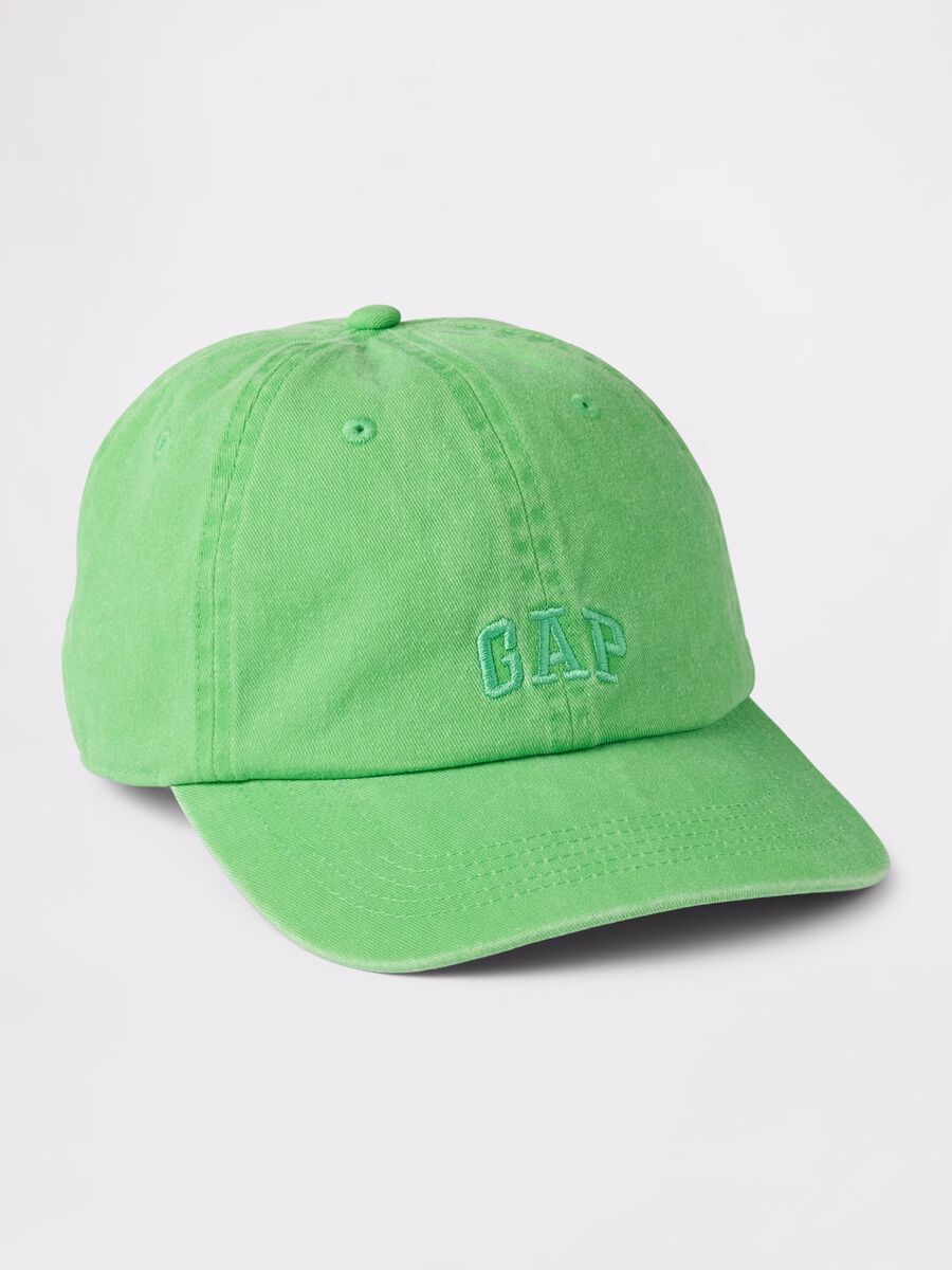 Cappello da baseball verde in puro cotone Gap Uomo_0