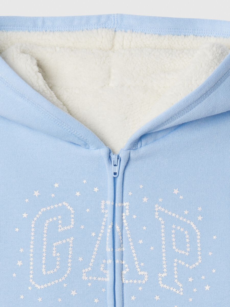 Full-zip con cappuccio interno in sherpa Bimba_2