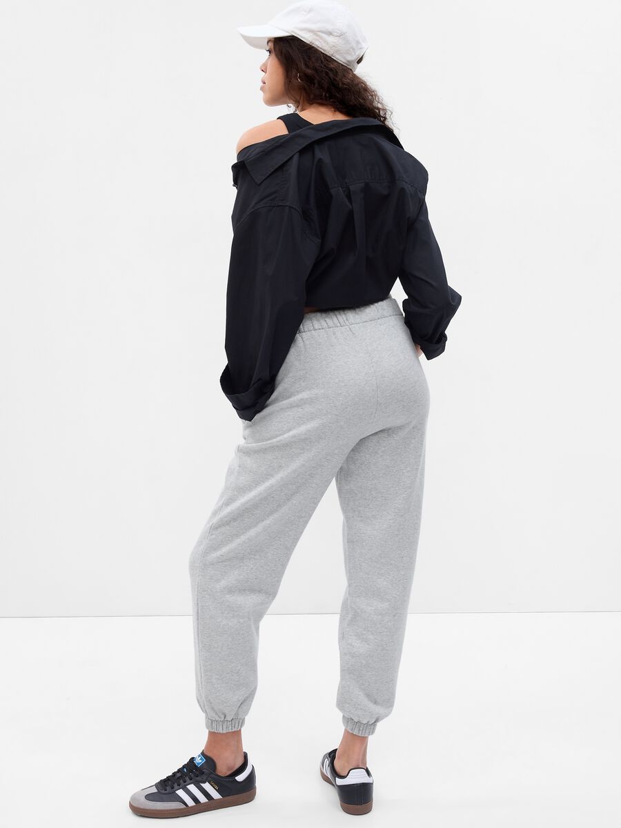 Joggers in felpa a vita alta Donna_1