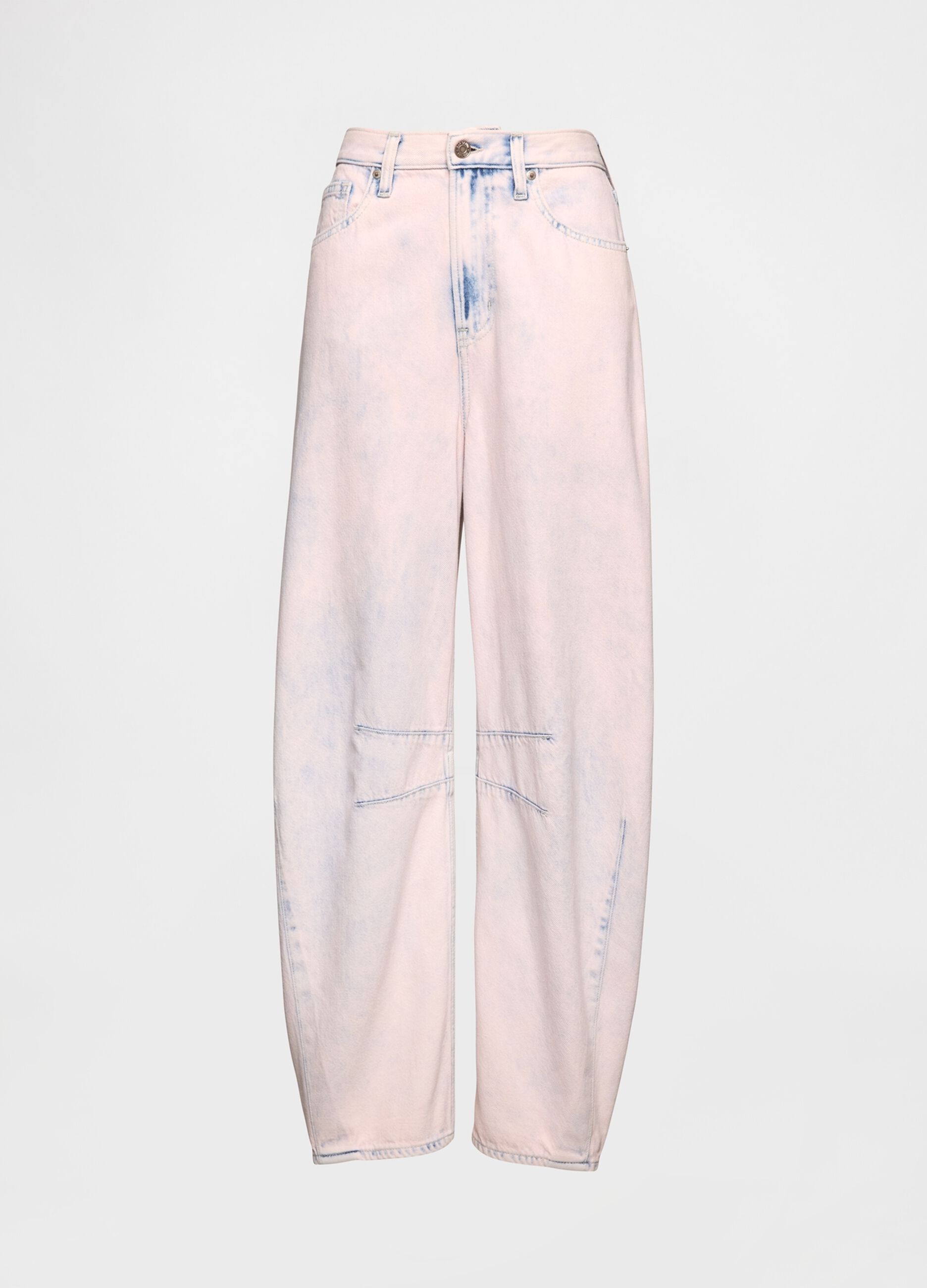 Pantaloni larghi rosa sfumato effetto denim_6