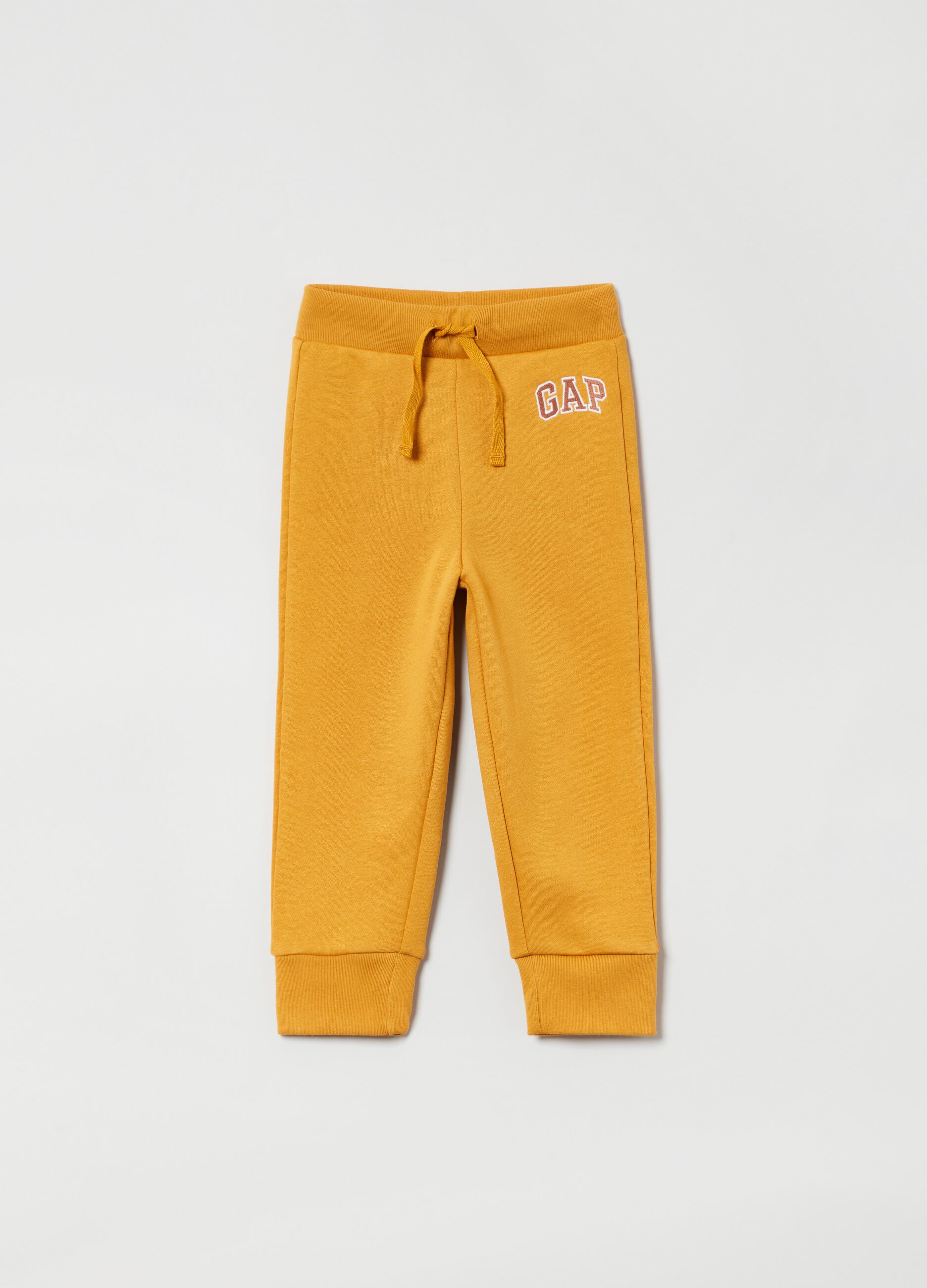Fleece joggers with logo embroidery