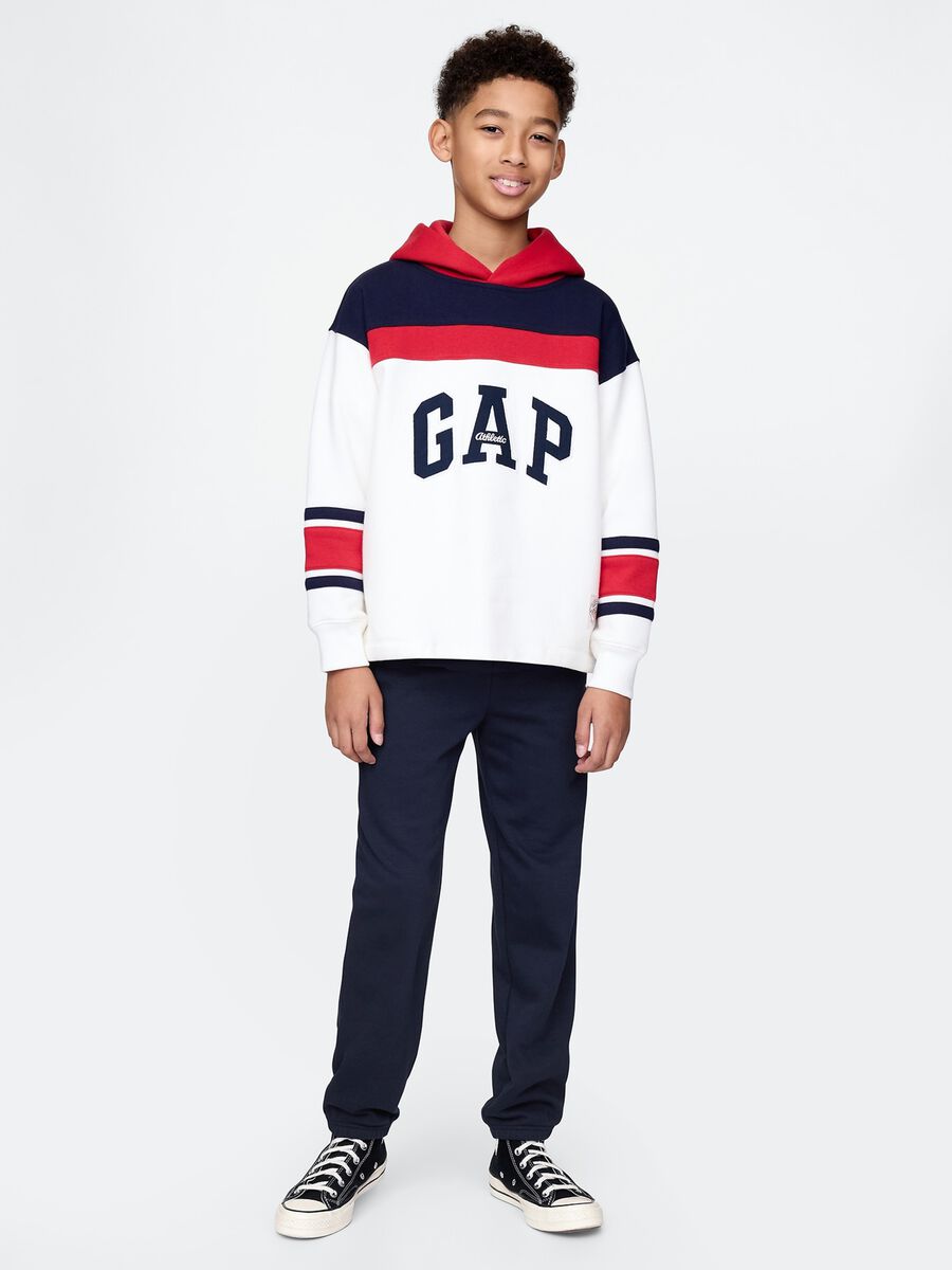 Pantaloni blu navy GAP Kids in misto cotone Bambino_0