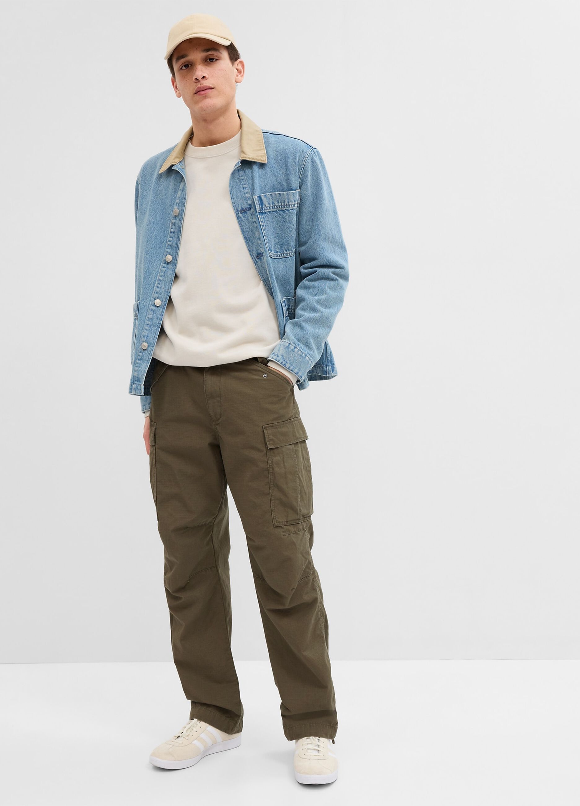 Cargo trousers in cotton ripstop._1