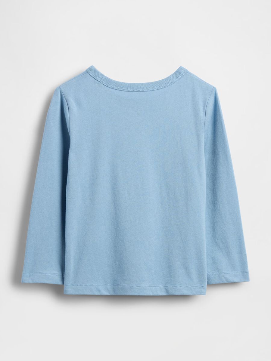 Long-sleeve blue cotton T-shirt Baby Boy_1