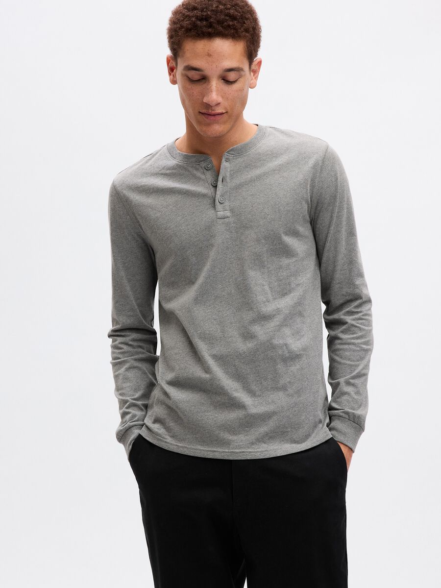 T-shirt in jersey a maniche lunghe Uomo_0