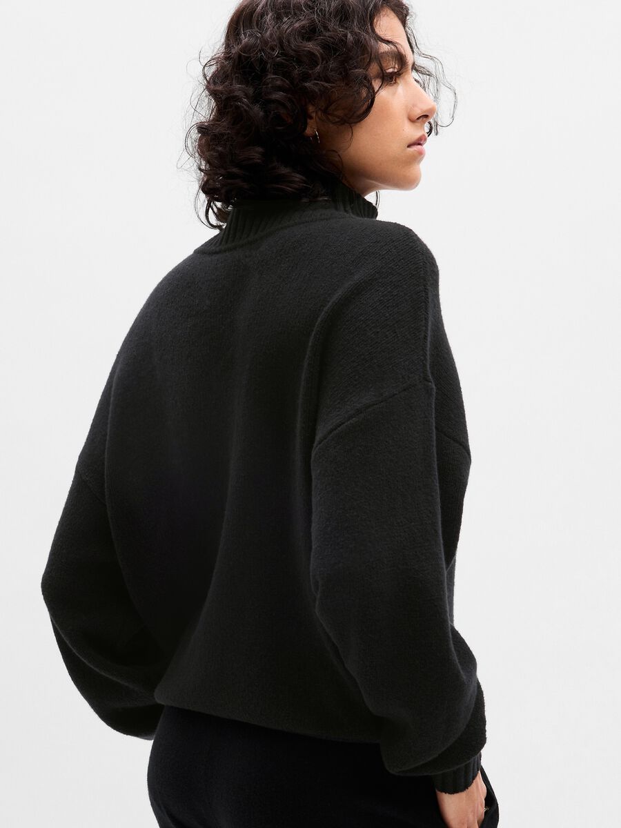 Oversized pullover with mock neck Woman_1