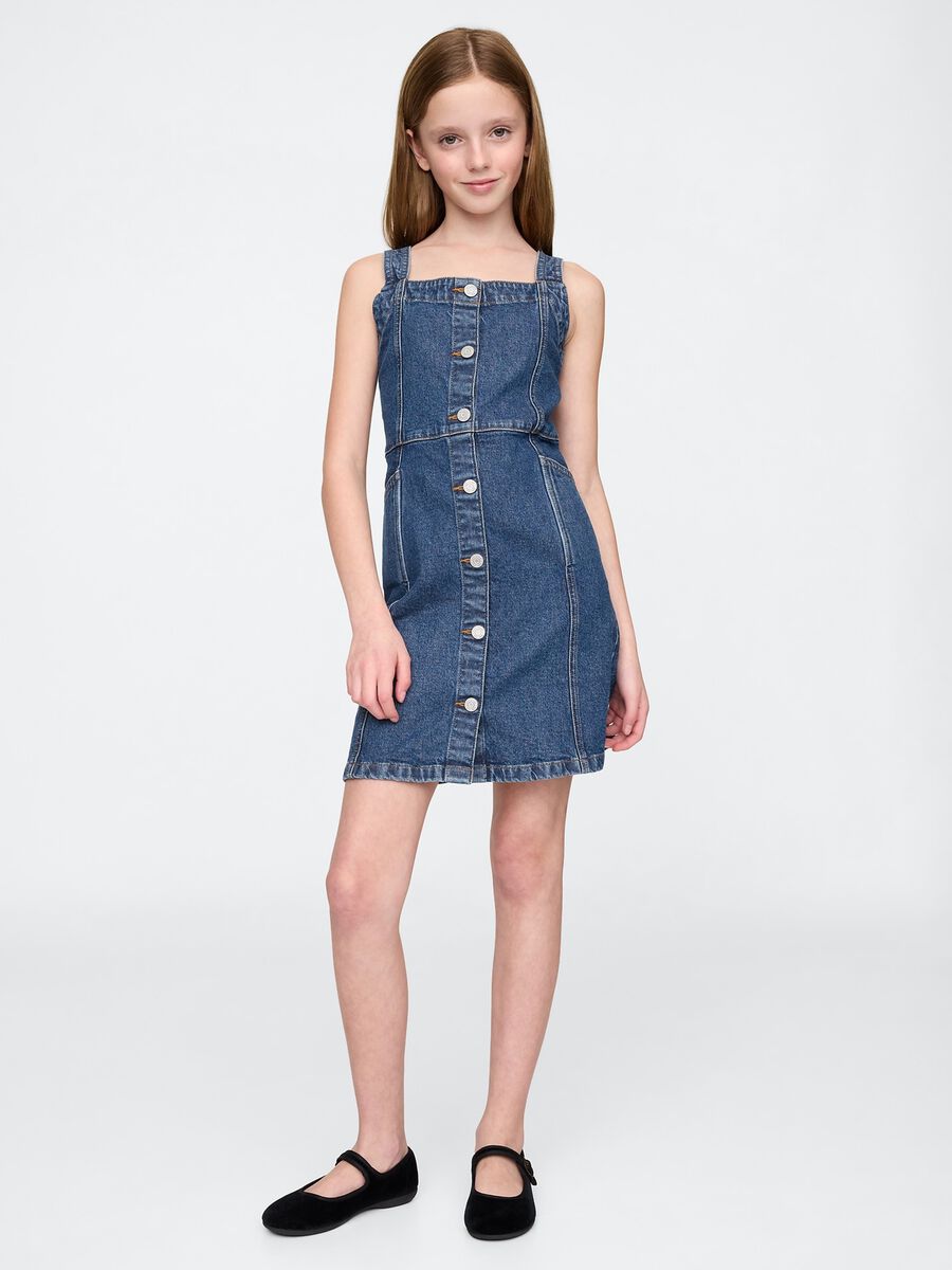 Abito denim con bottoni Bambina_0