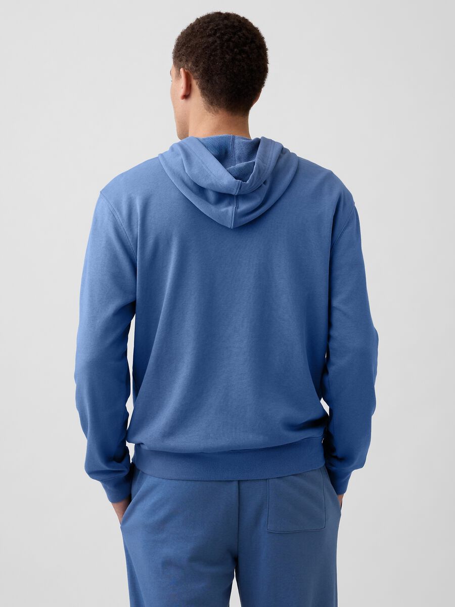 Felpa con cappuccio e logo in misto cotone Uomo_1