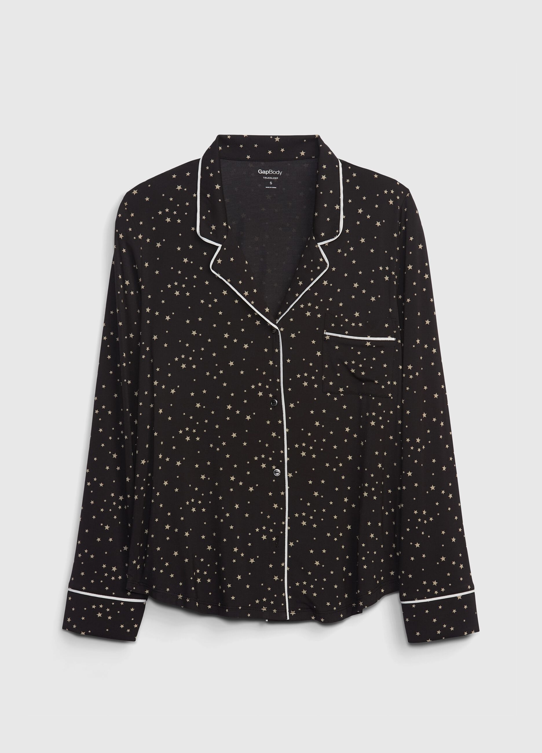 Pyjama top shirt with star print_3