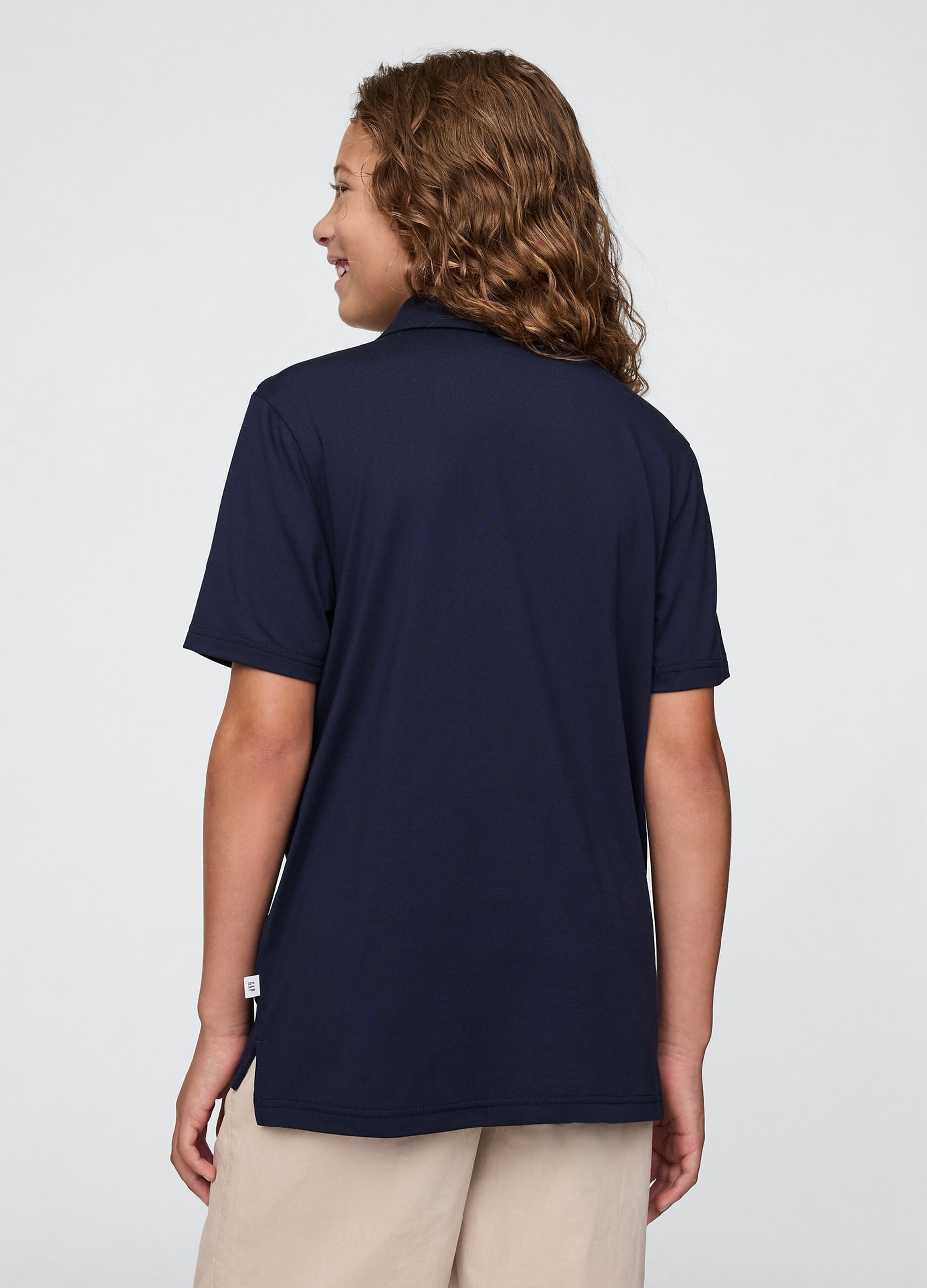 Polo blu navy a maniche corte per ragazzi GAP_2