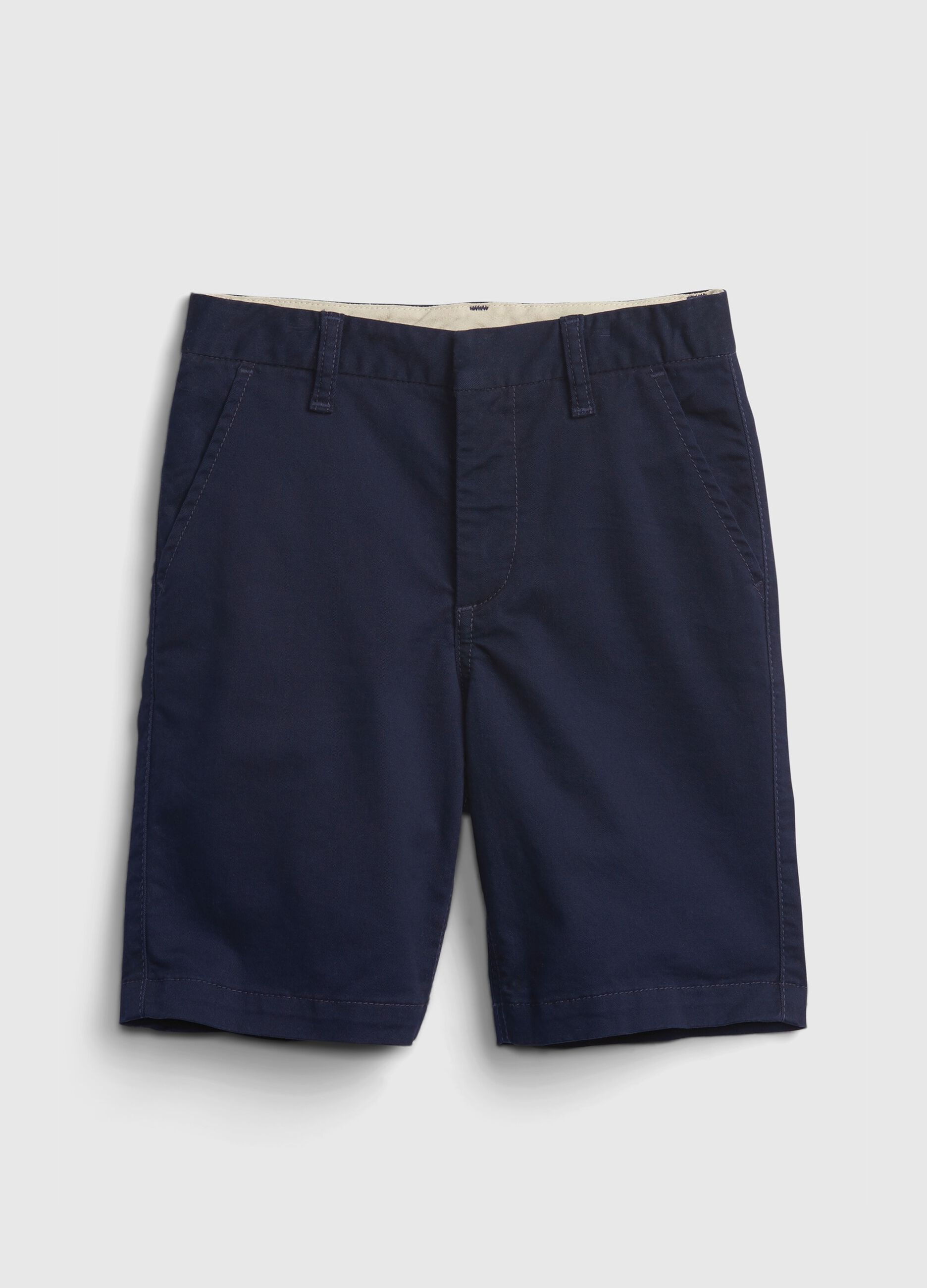 Stretch twill Bermuda shorts_1