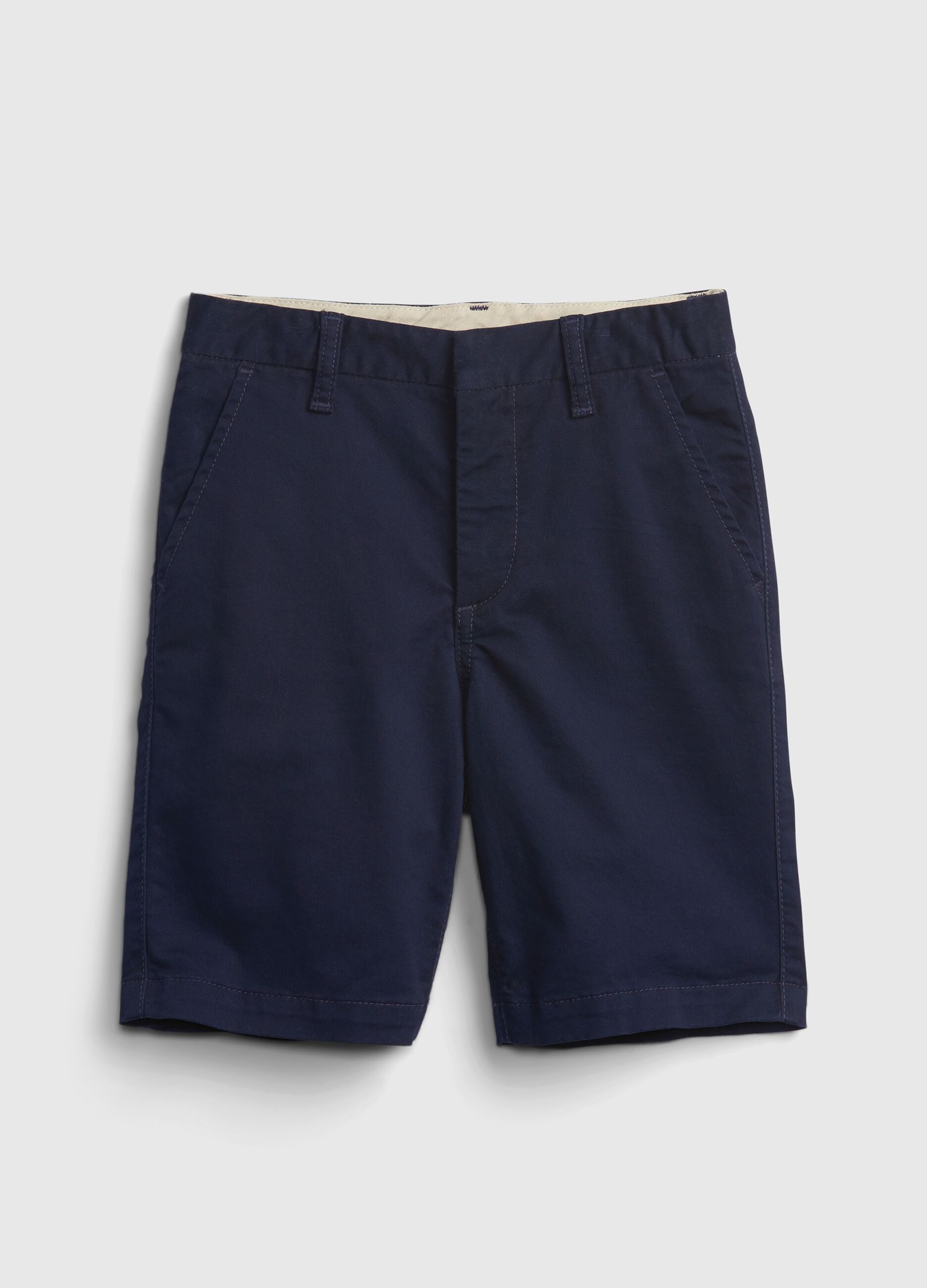 Stretch twill Bermuda shorts_1