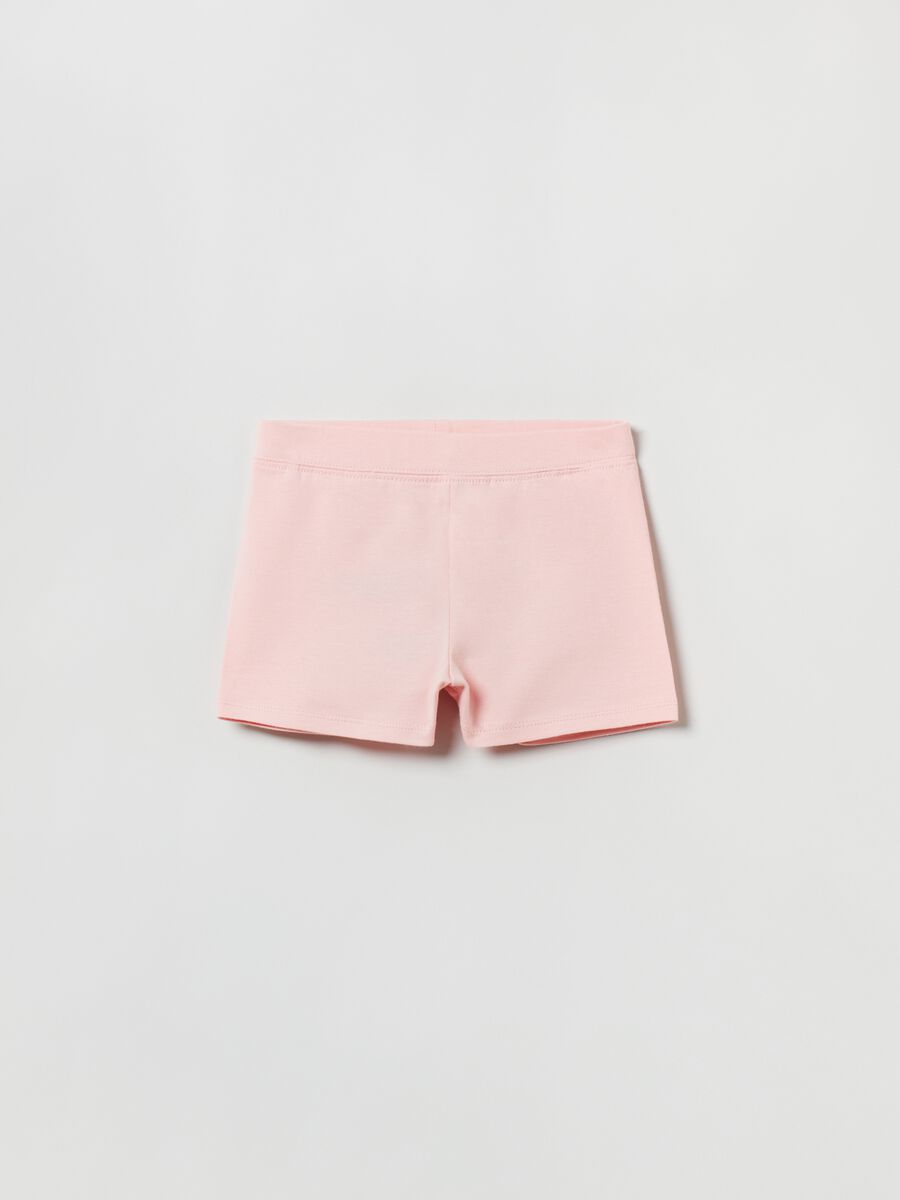 Solid colour shorts in organic cotton Toddler Girl_0