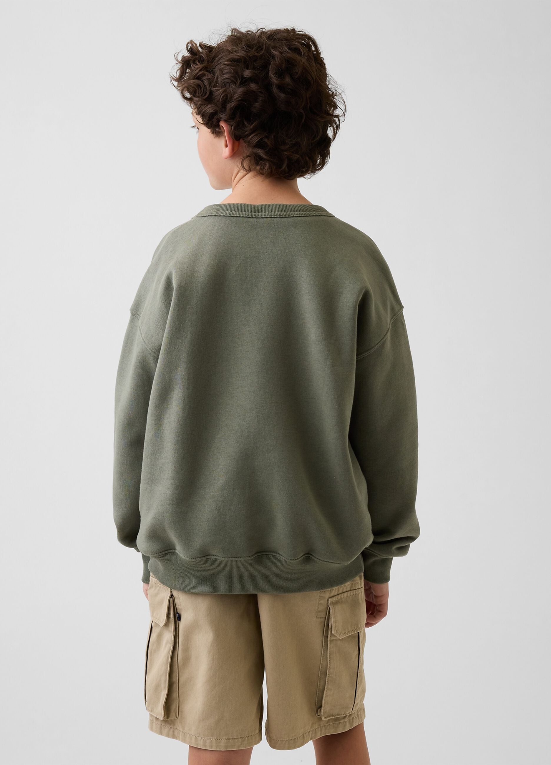 Felpa girocollo in misto cotone con logo GAP