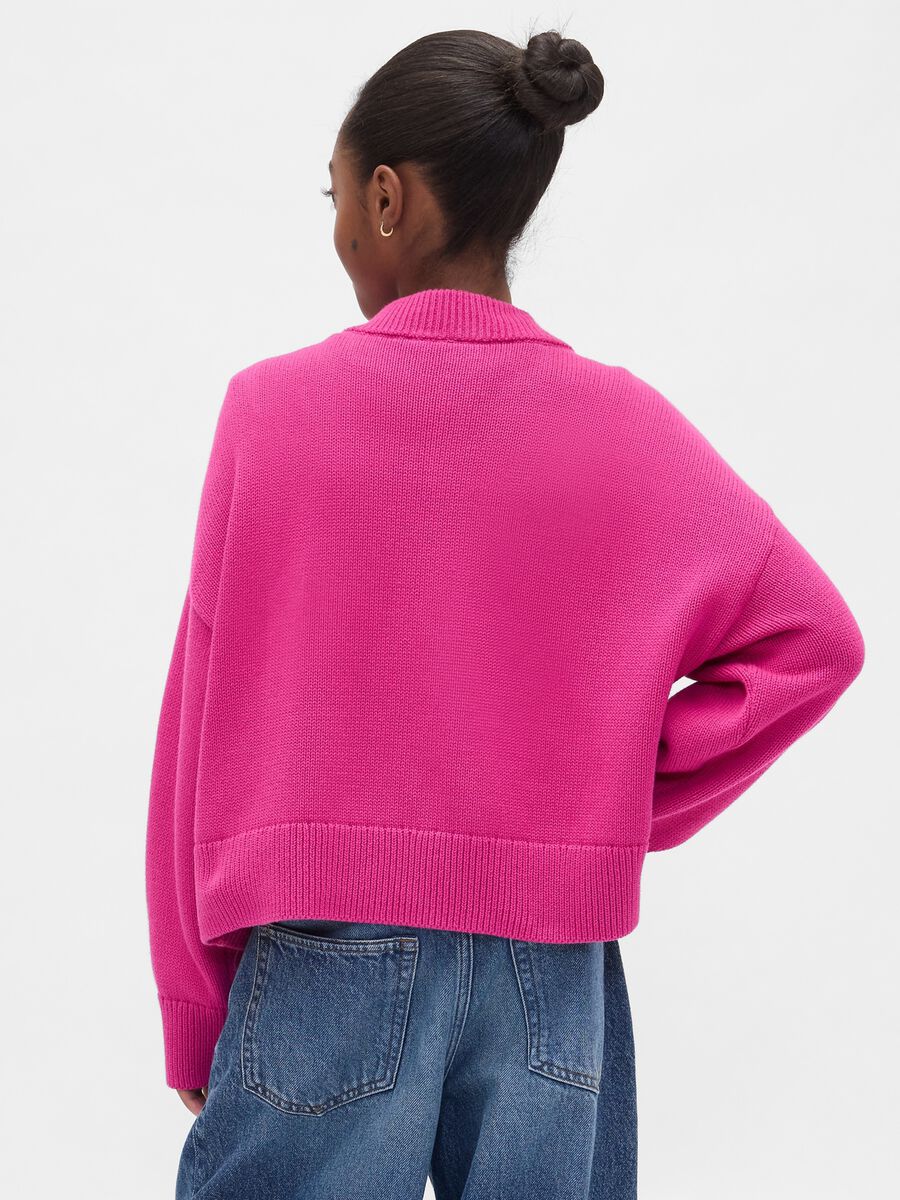 Maglione rosa per bambina in cotone Bambina_1