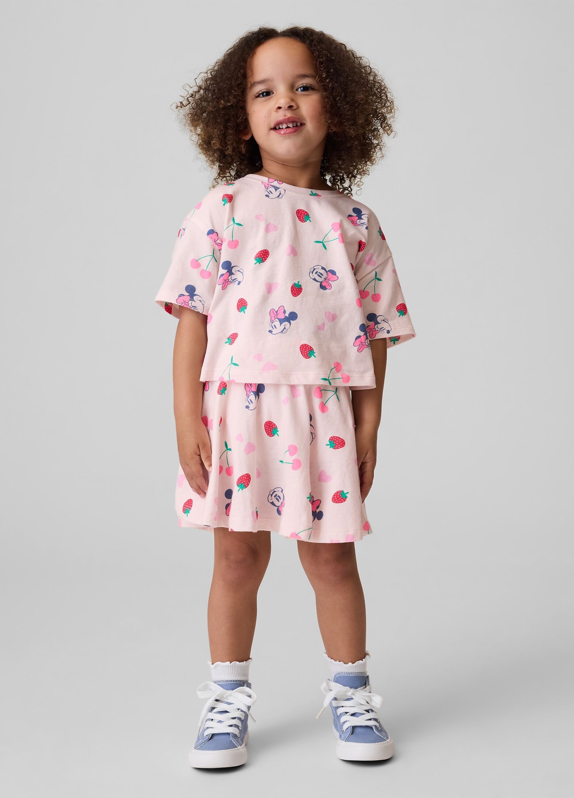 Set Minnie Disney in puro cotone con t-shirt e gonna