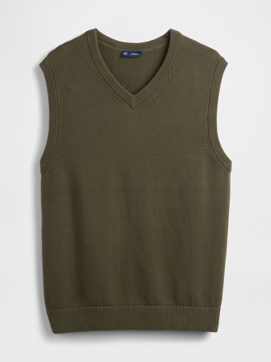 Gilet verde in cotone Uomo_3