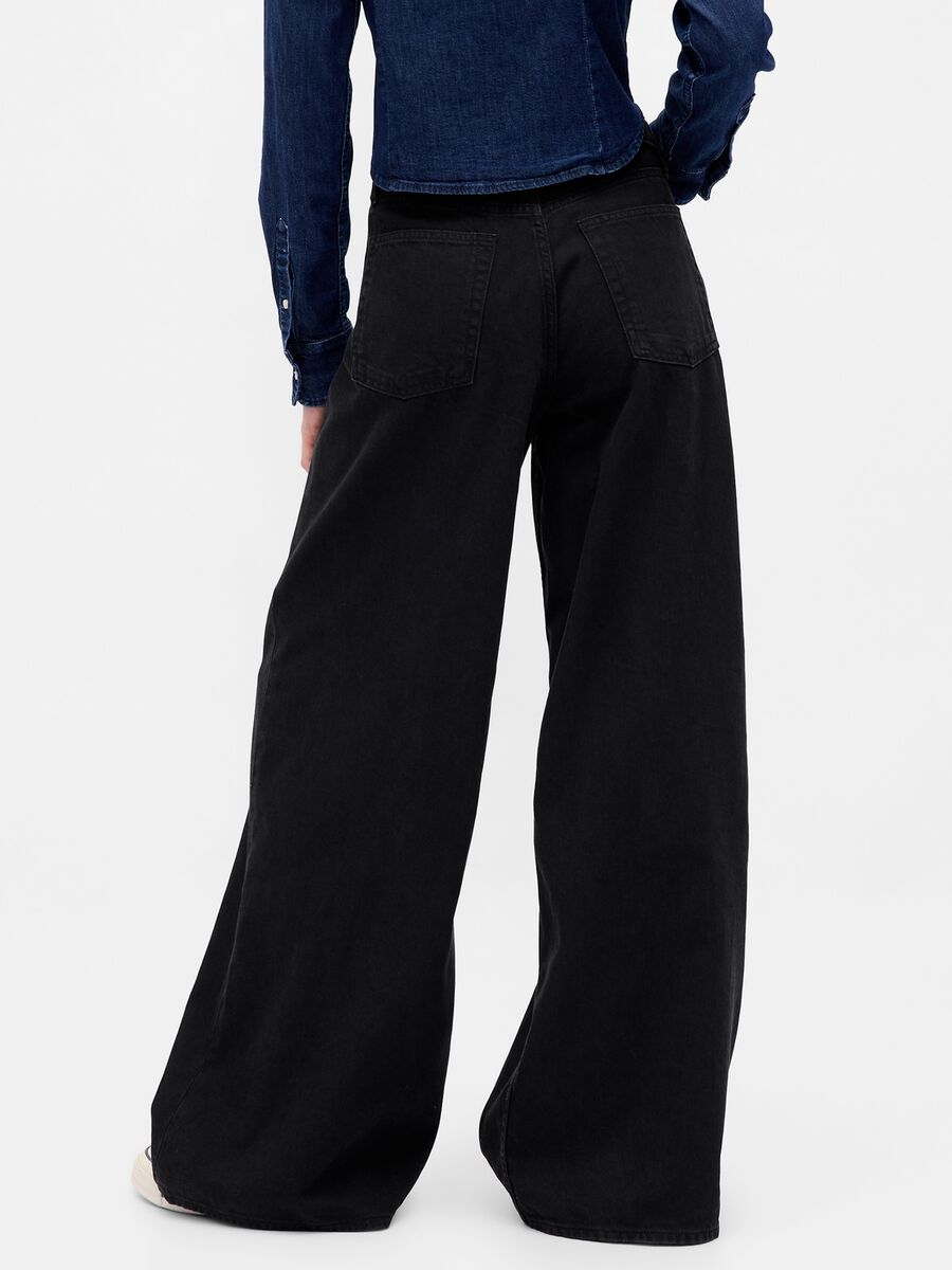 Pantaloni neri in Lyocell e cotone Donna_2