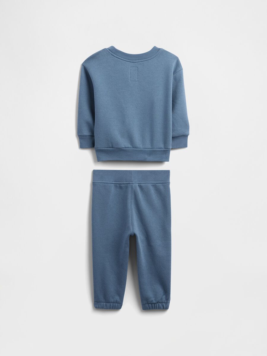 Blue set with sweatshirt and trousers Newborn Boy_1
