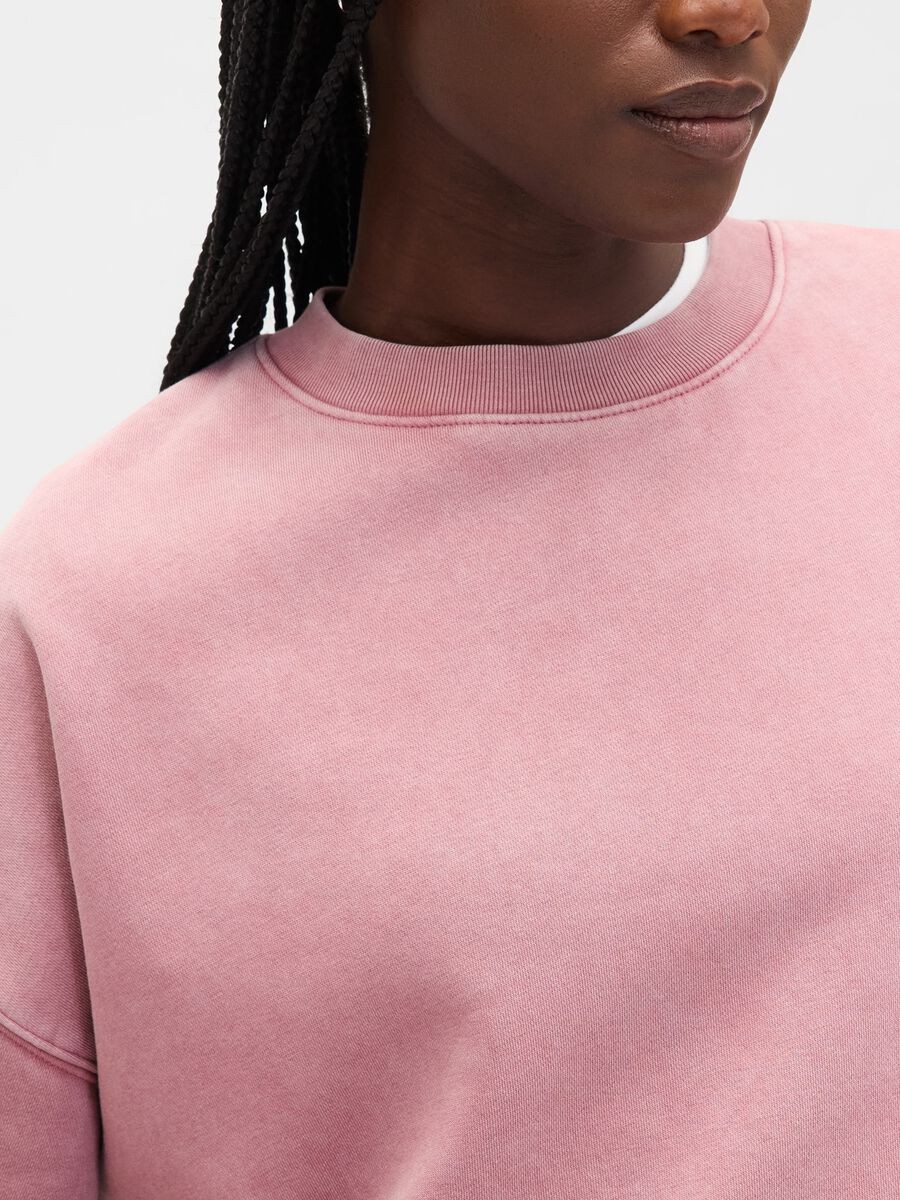 Pink Crewneck Sweatshirt Woman_3