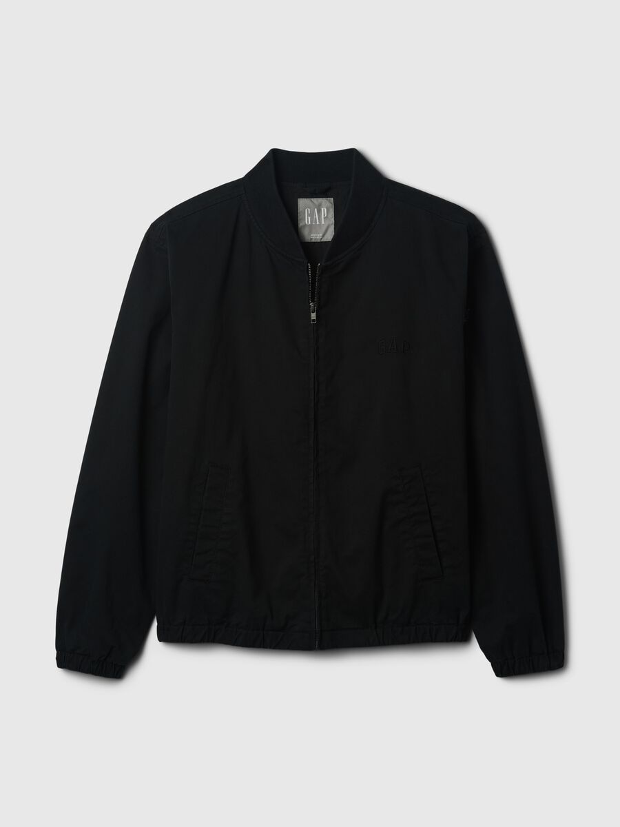 Cotton bomber jacket with logo embroidery Man_3