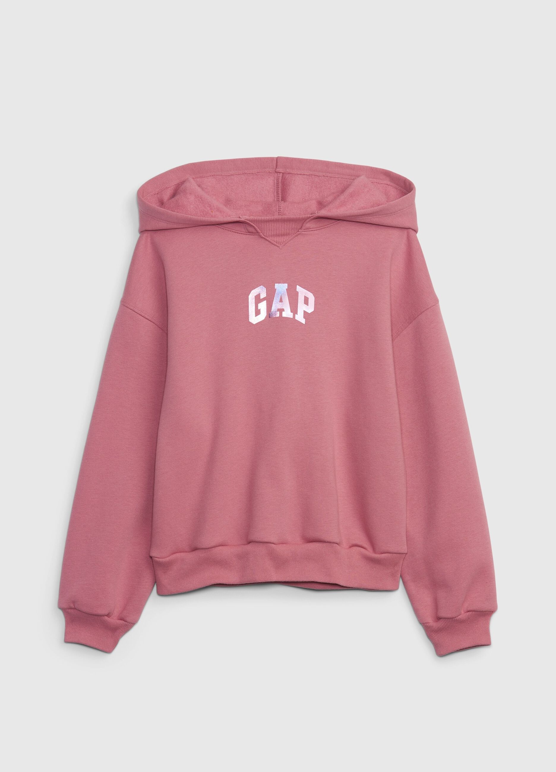 Sweatshirt with hood and logo print
