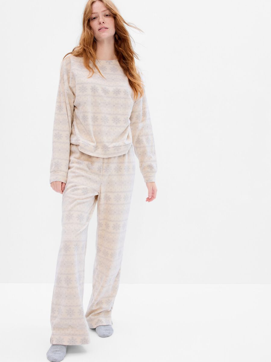 Full-length pyjama bottoms with Norwegian print Woman_0