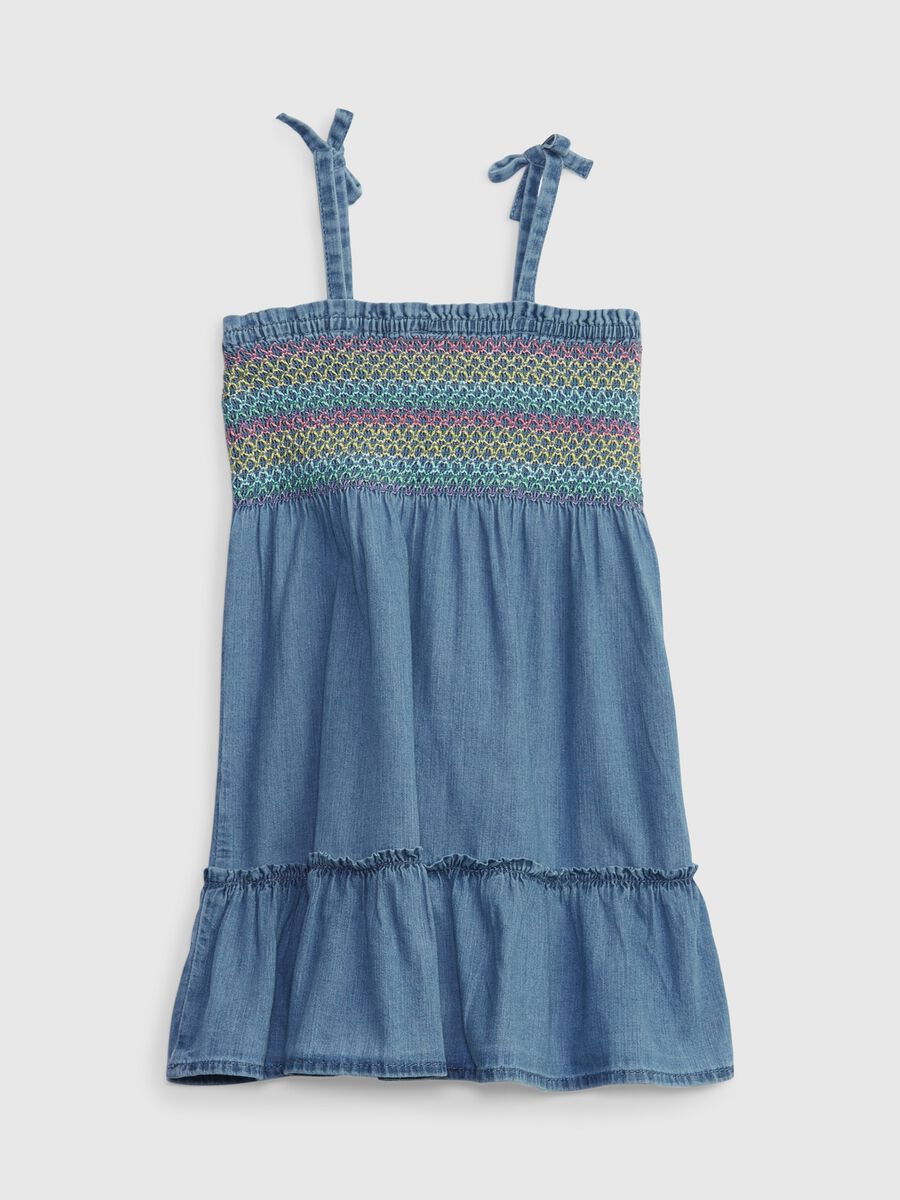 Denim dress with embroidery Toddler Girl_1