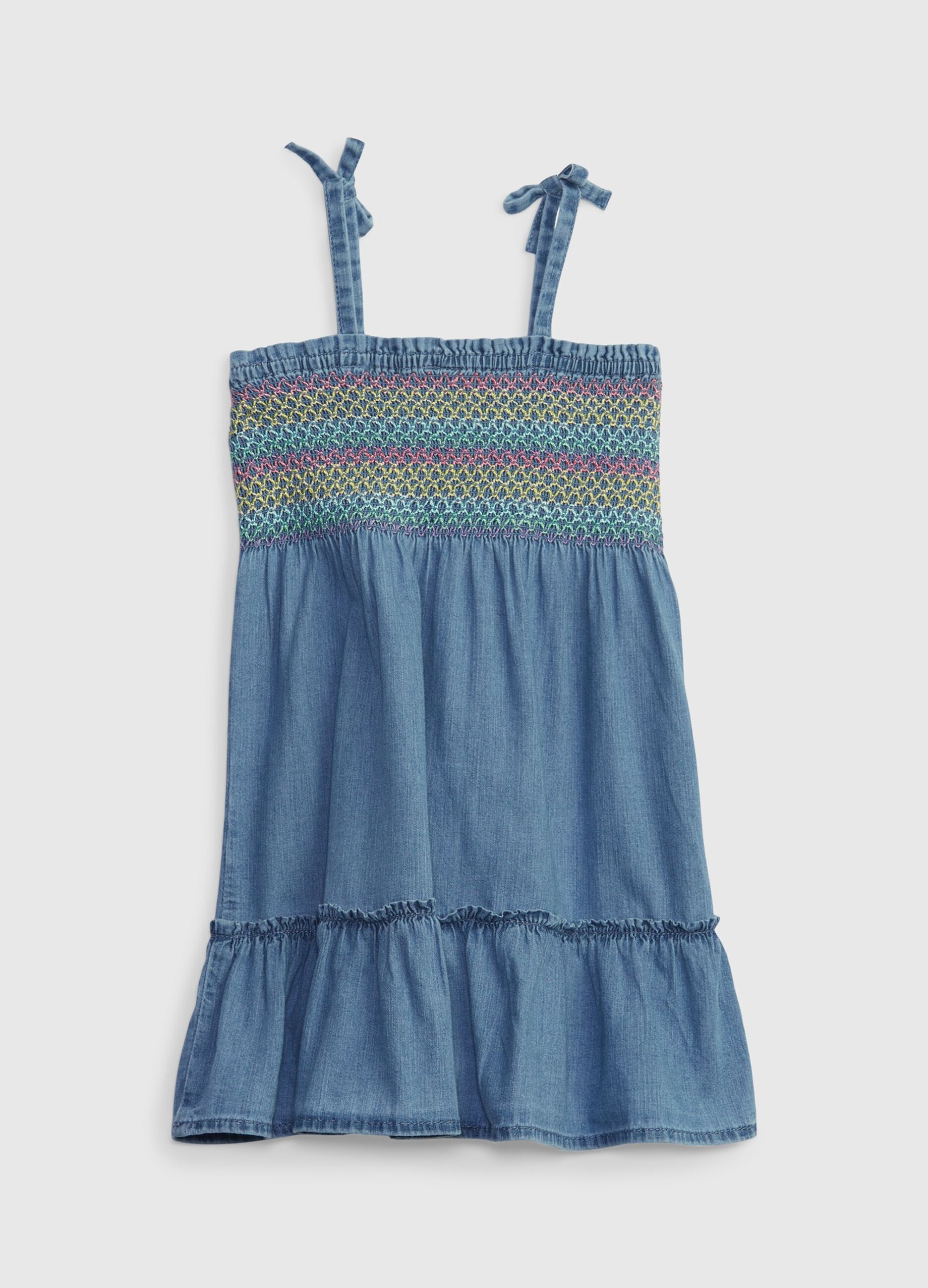 Denim dress with embroidery_1
