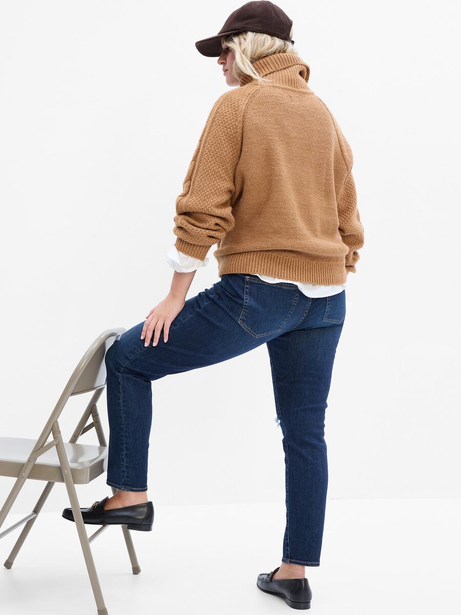 Skinny-fit jeans with abrasions Woman_3