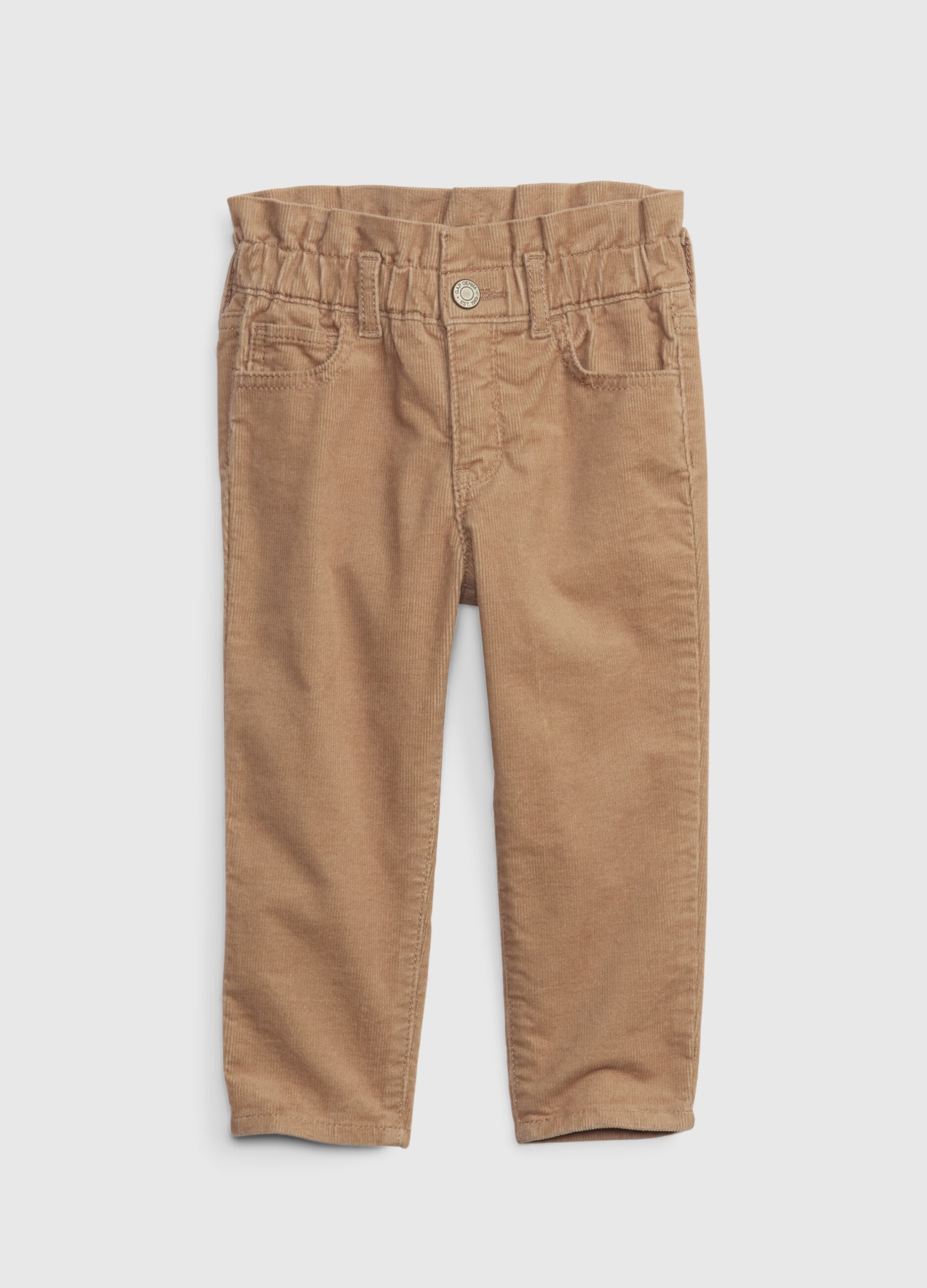 Mum-fit trousers in corduroy