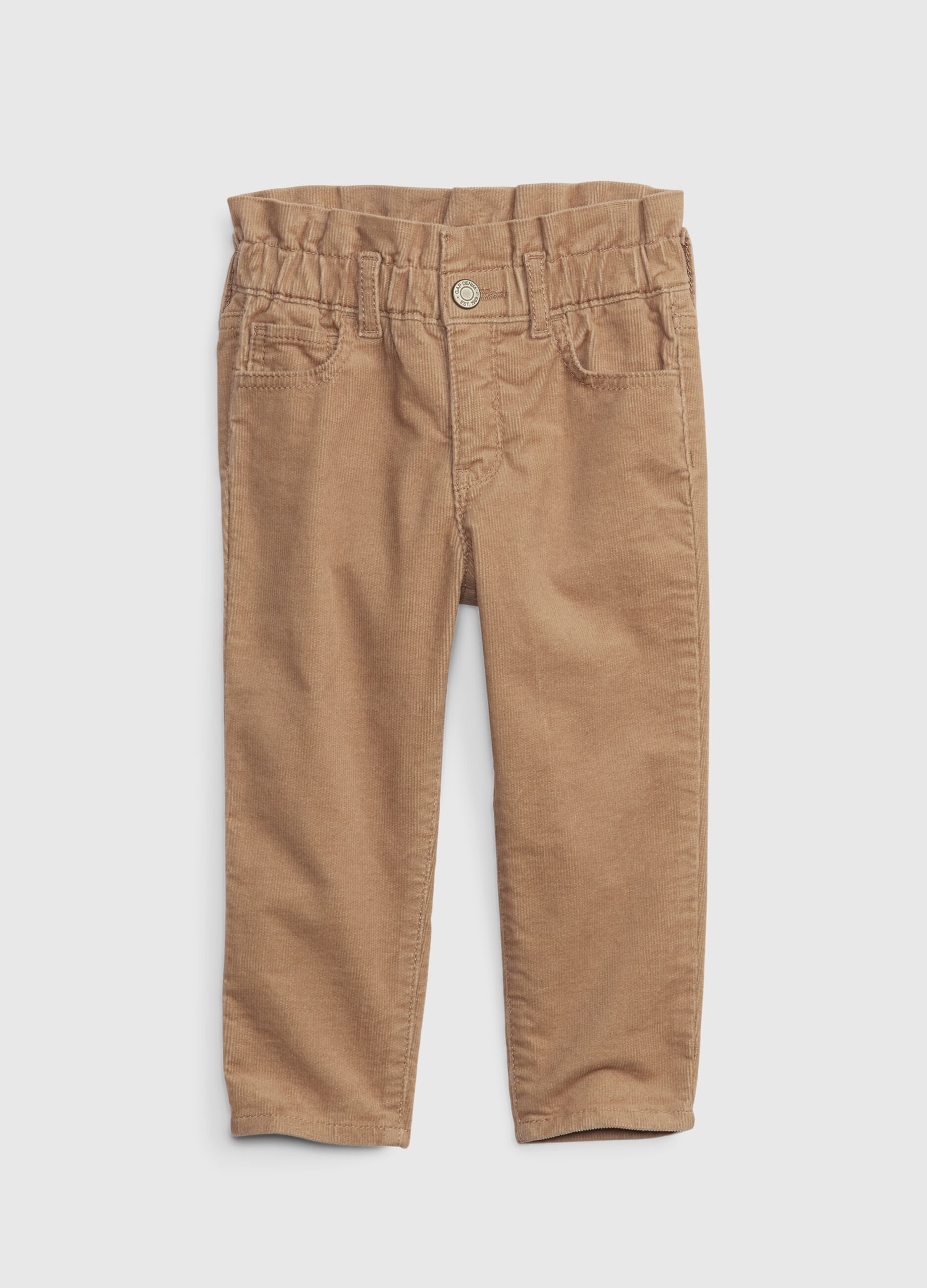 Pantaloni mom fit in corduroy