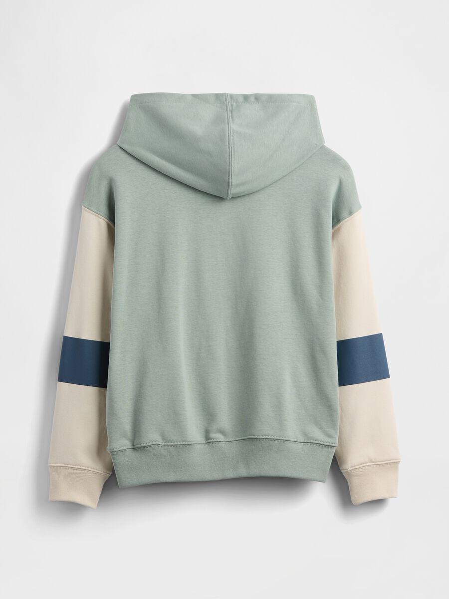 Felpa in misto cotone multicolor da bambino regular fit con logo Bambino_1