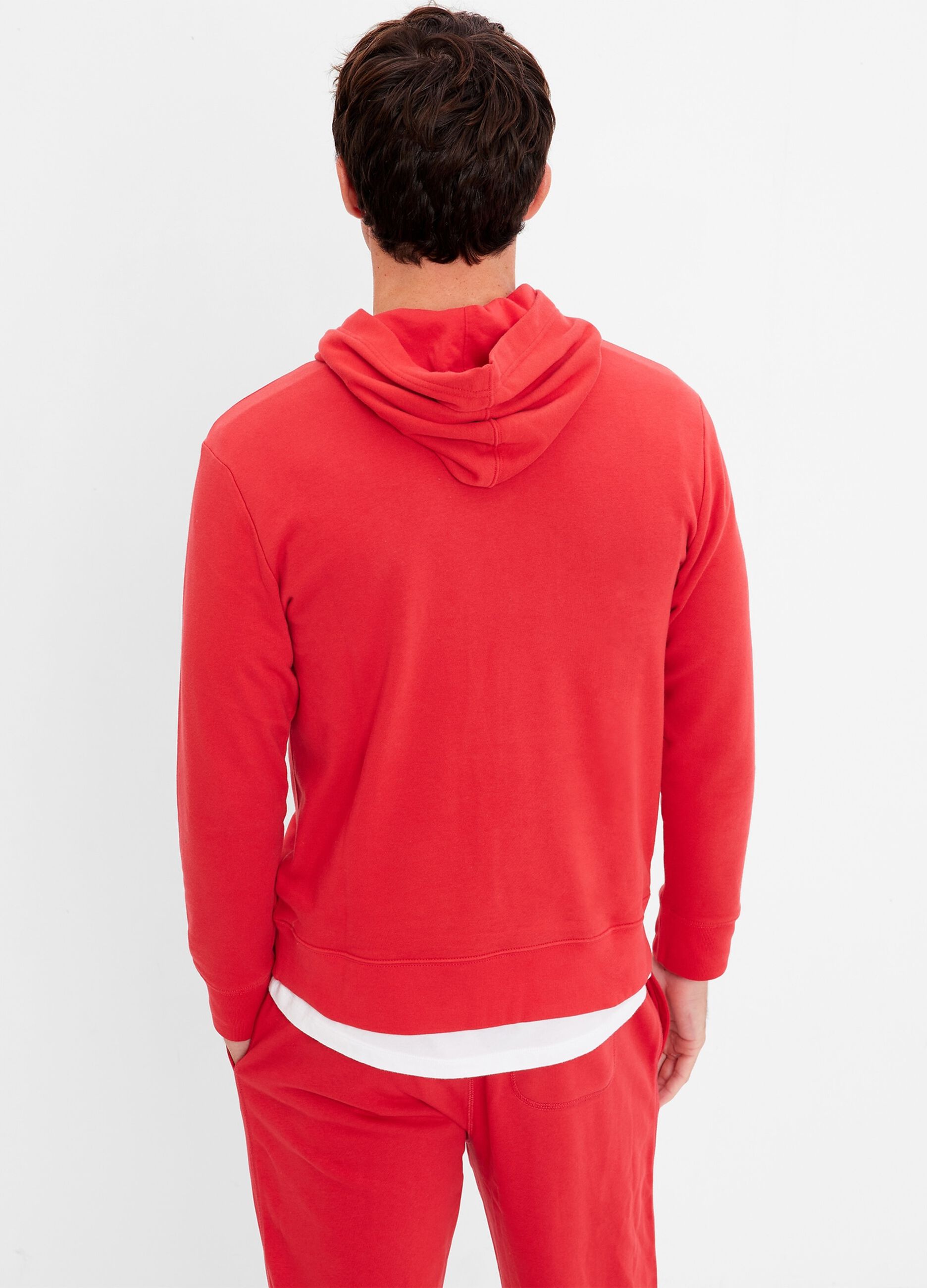 Sweatshirt with hood and logo embroidery_1