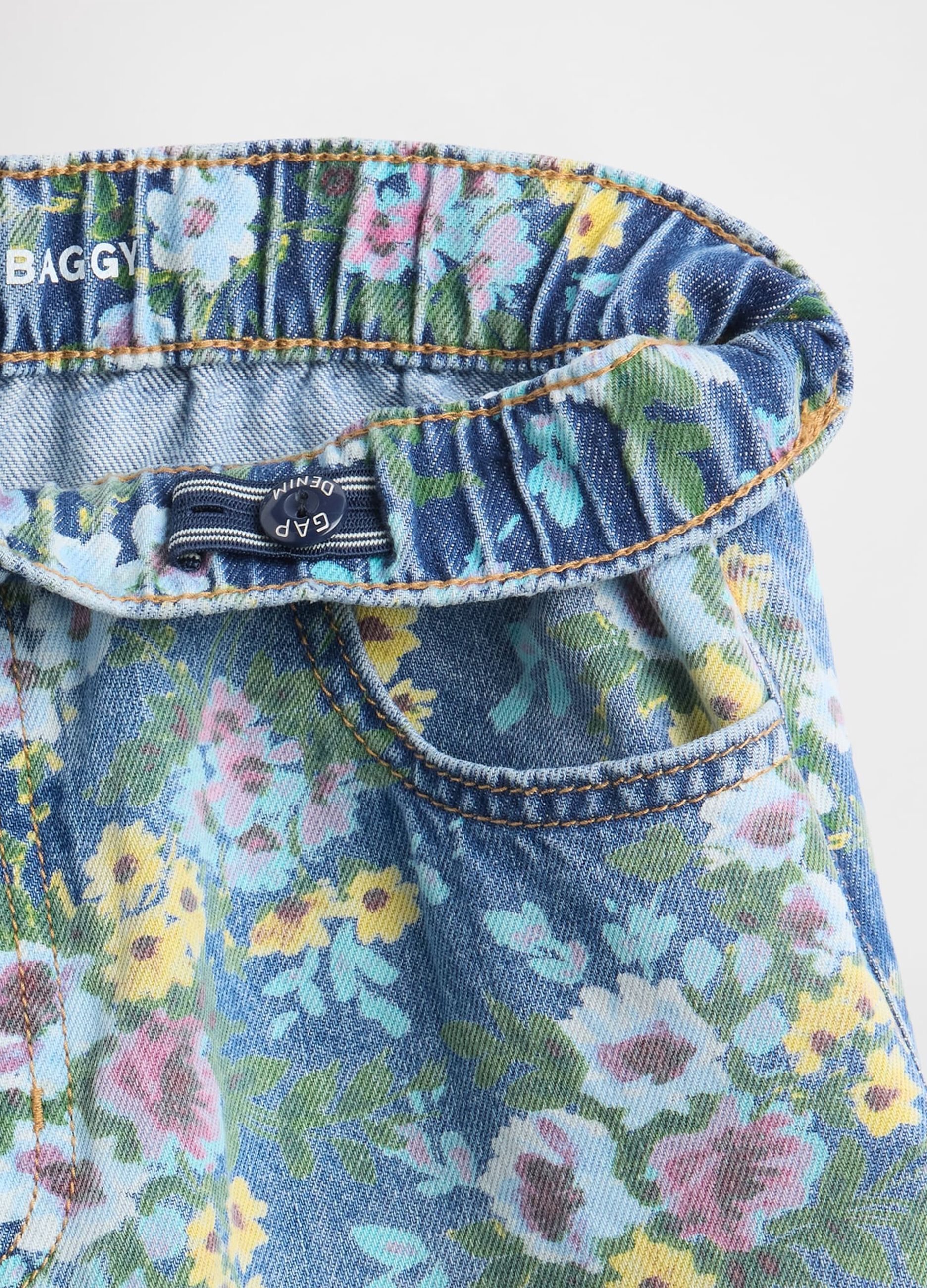 Multicolour Flared Denim Trousers