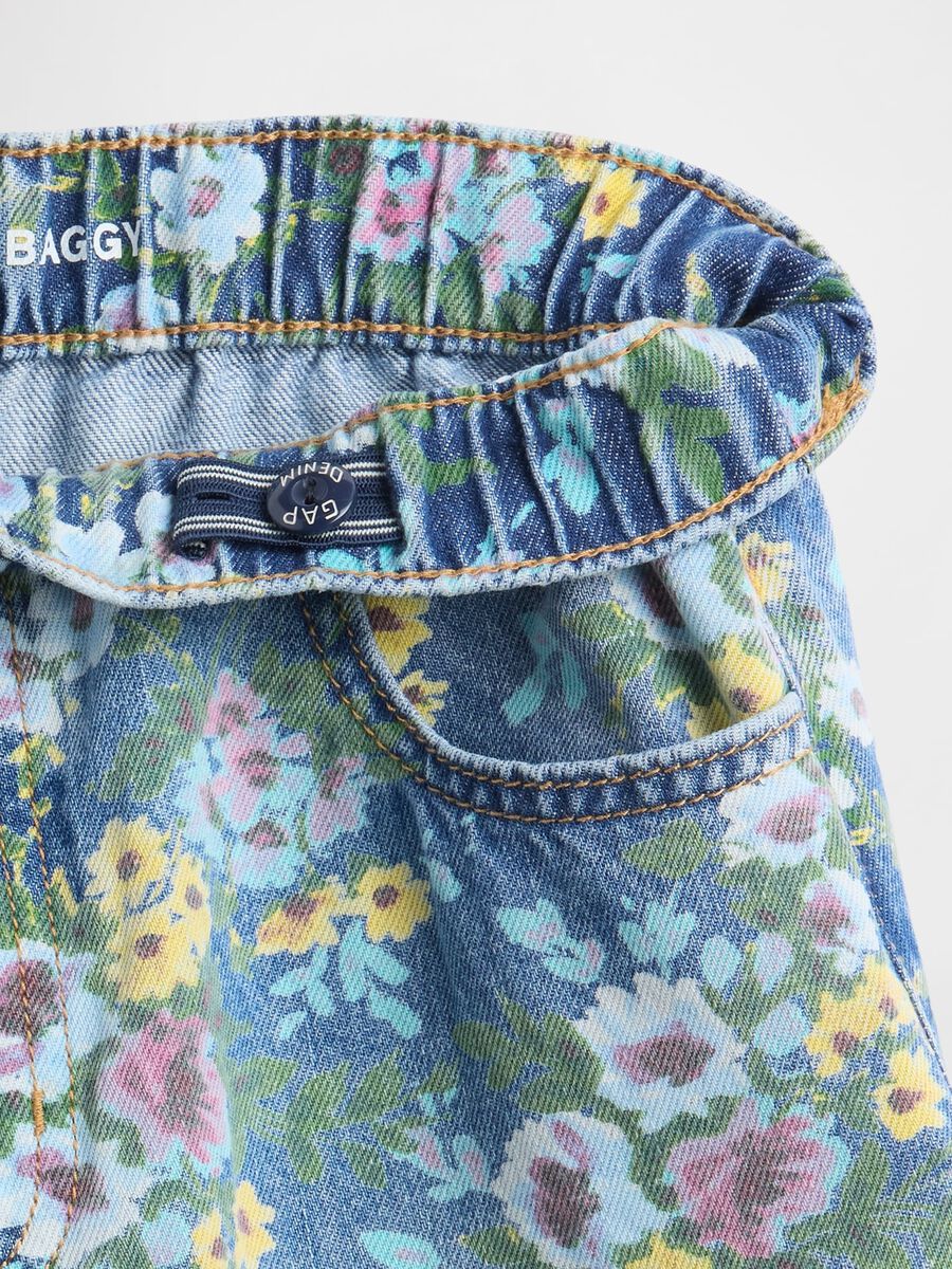 Multicolour Flared Denim Trousers Girl_6