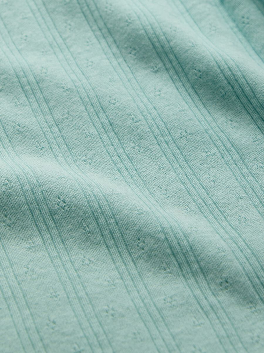 Maglietta verde chiaro a costine Girl_3