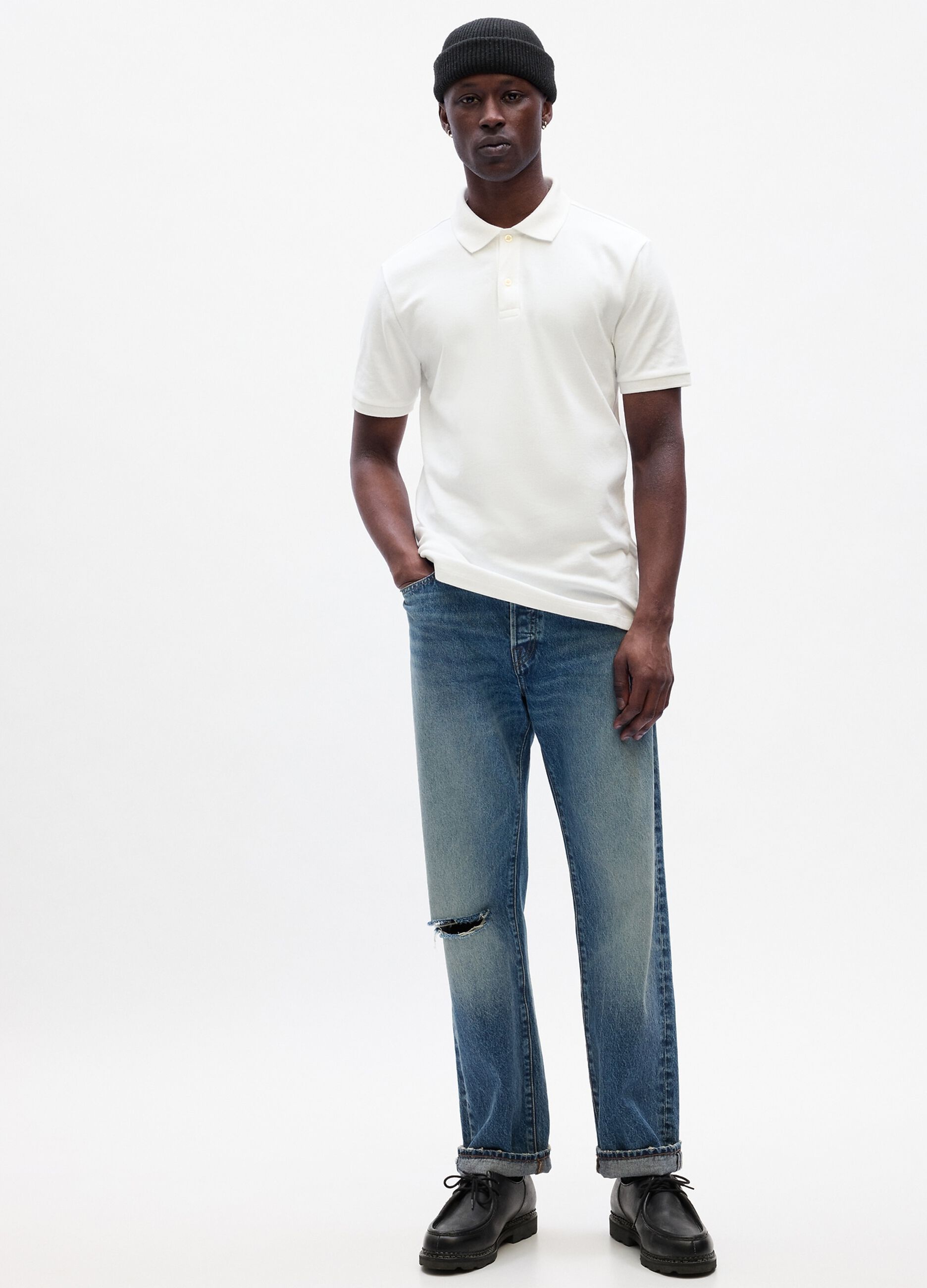Polo in piquet stretch
