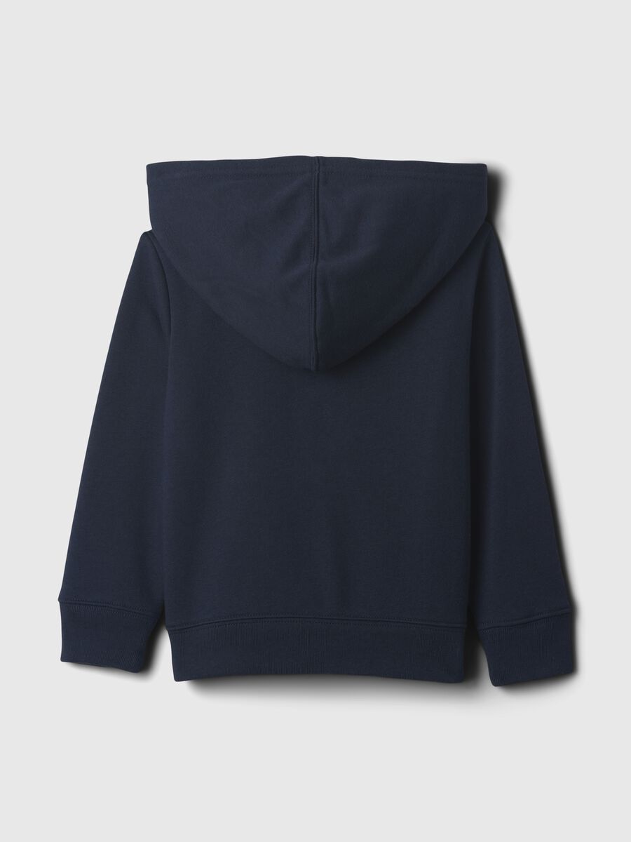 Full-zip sweatshirt with hood and logo embroidery Baby Girl_1
