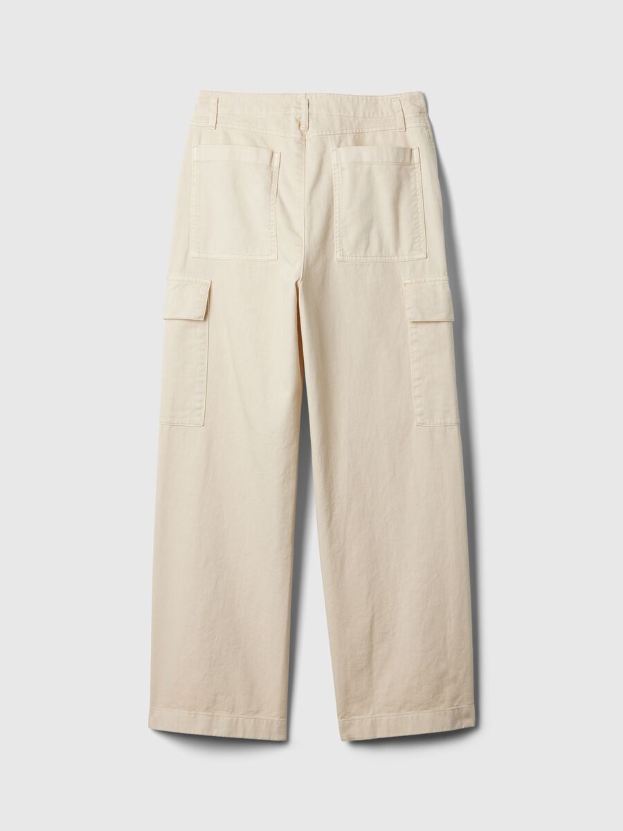 Loose-fit cargo trousers in cotton Woman_5